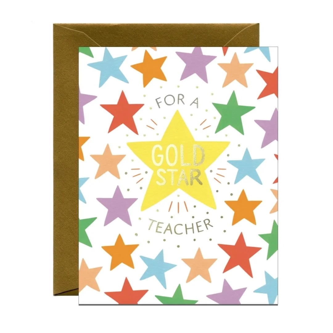 Gold Star Teacher Appreciation Card