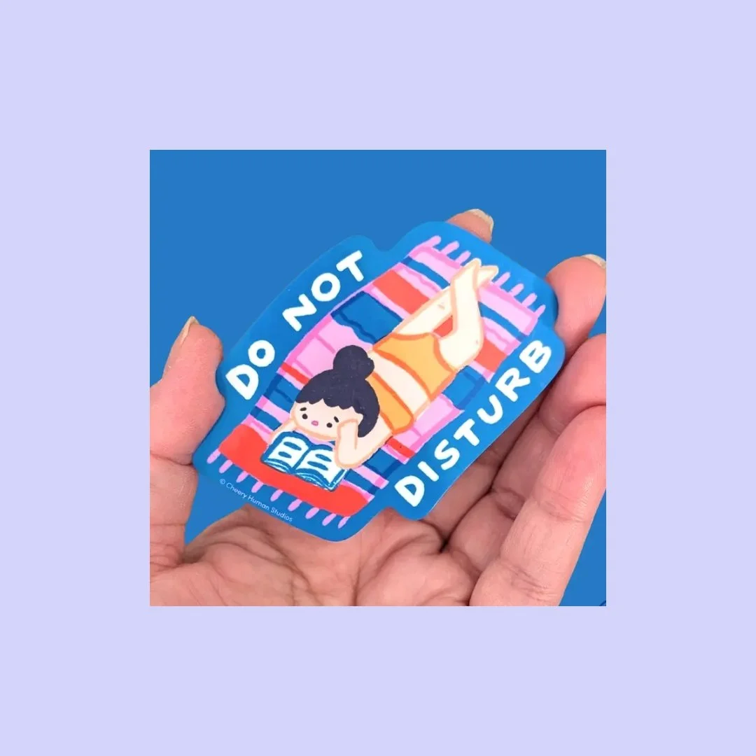 Do Not Disturb Beach Reading Vinyl Sticker.jpg