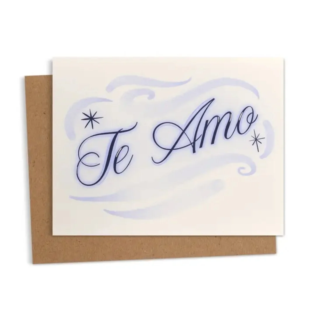 Te Amo Airbrush Card