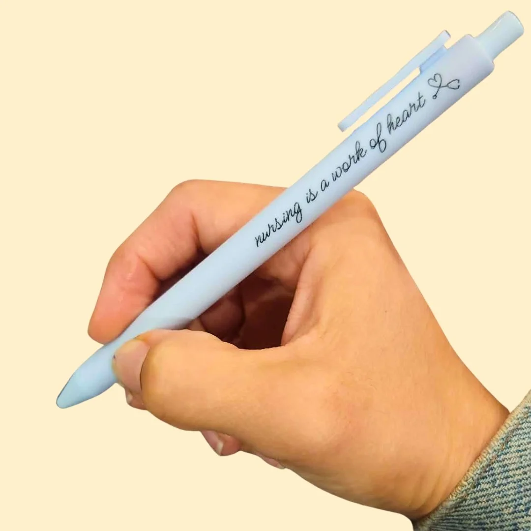 Nursing is a Work of Heart Black Ink Pen