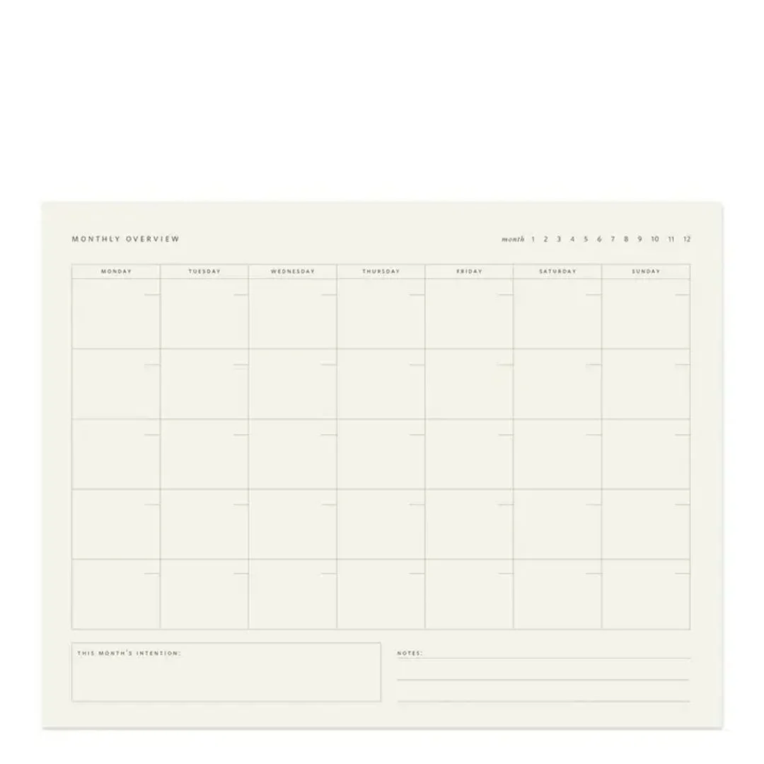 Monthly Overview Notepad