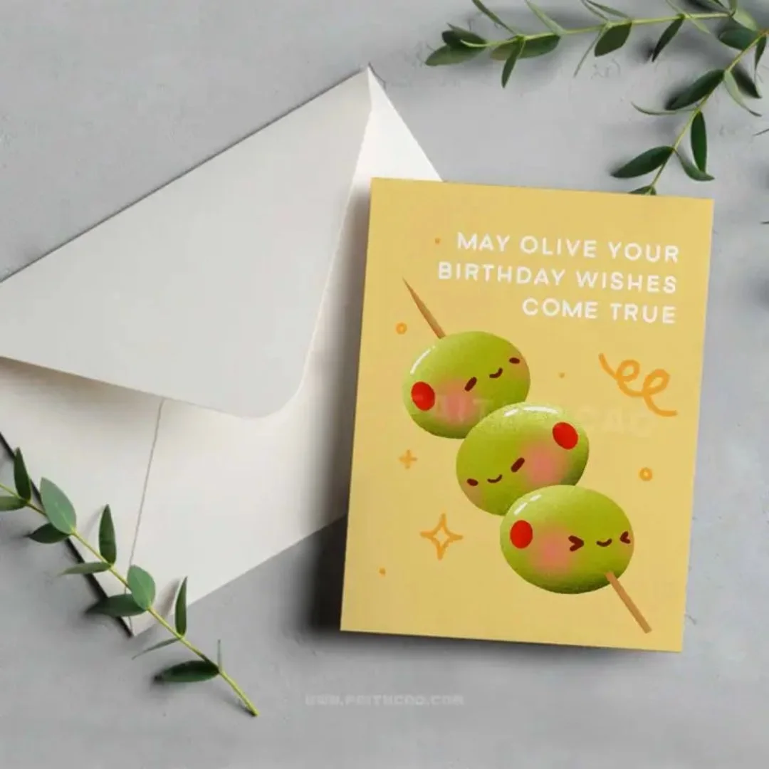 Olive Birthday Card