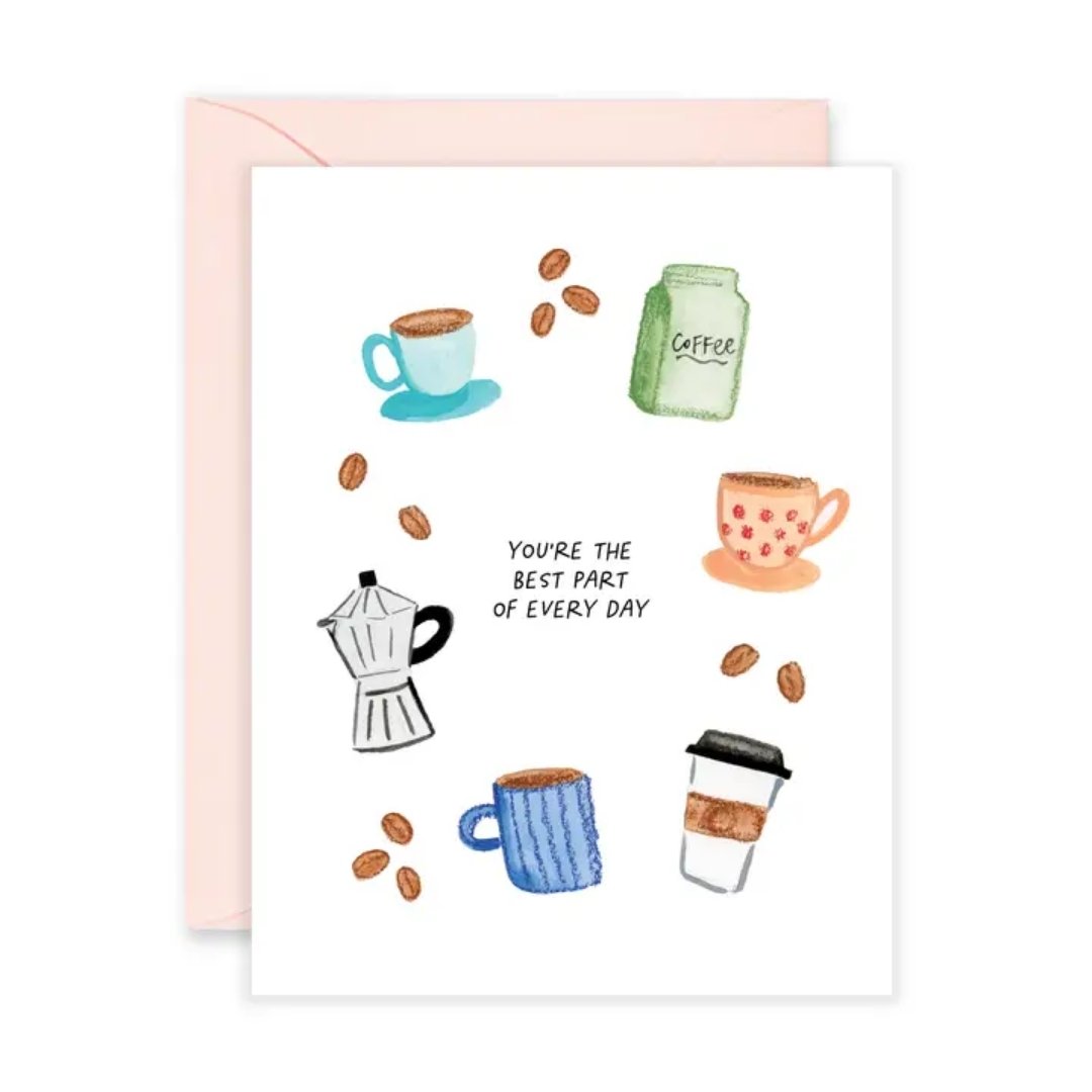 Best Part Coffee Doodles Card
