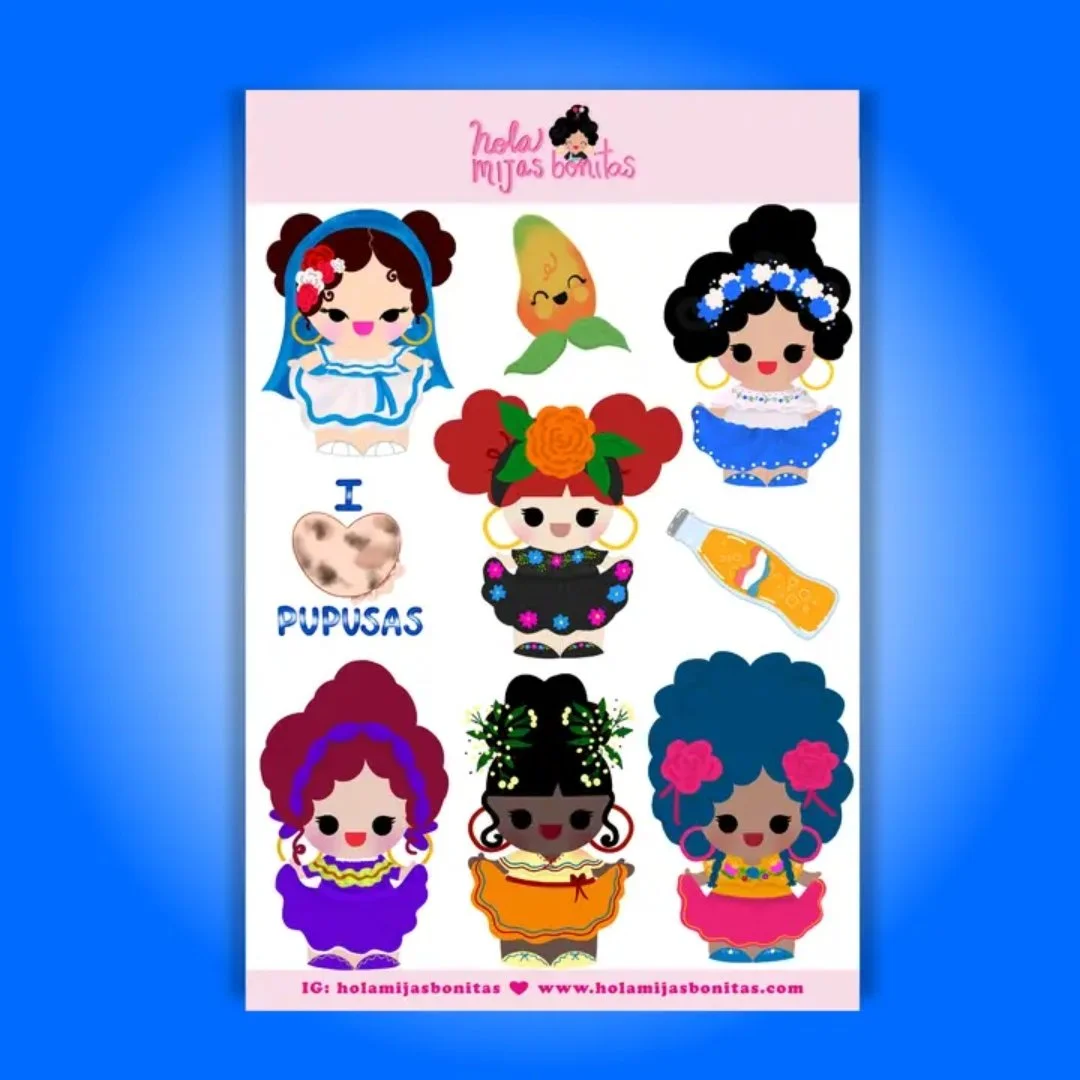 Hola Mijas Bonitas Folklorico Sticker Sheet