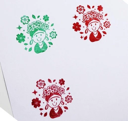 Frida Cartoon Rubber Stamp