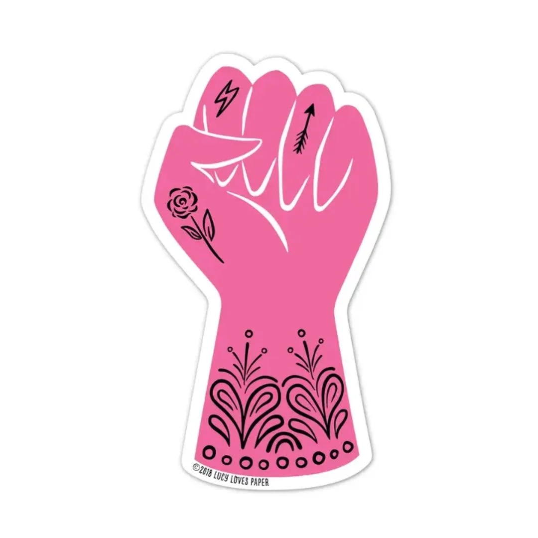 Pink Power Fist - Feminist Sticker.jpg