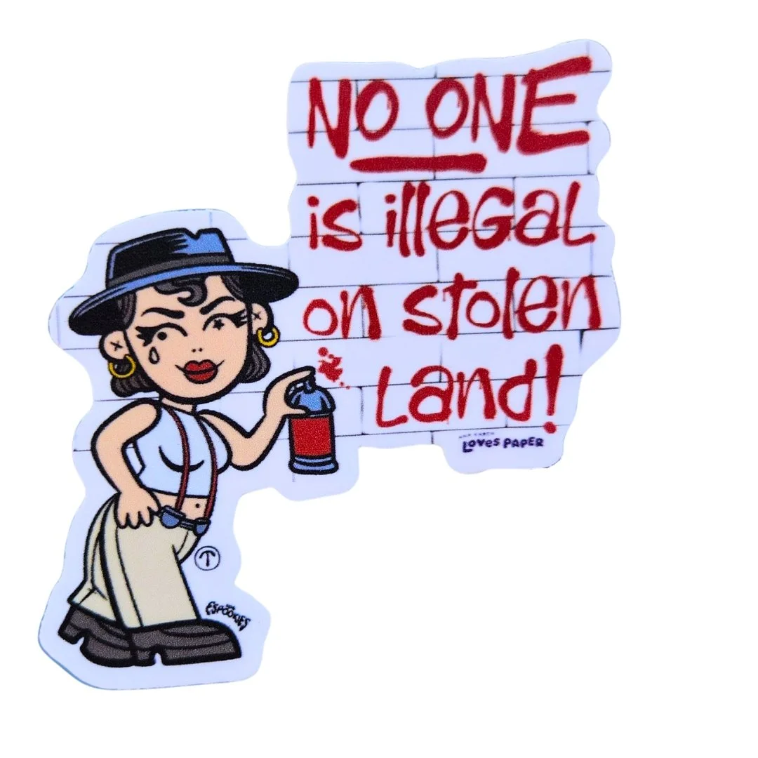 Blanca No One is Illegal Sticker.jpg