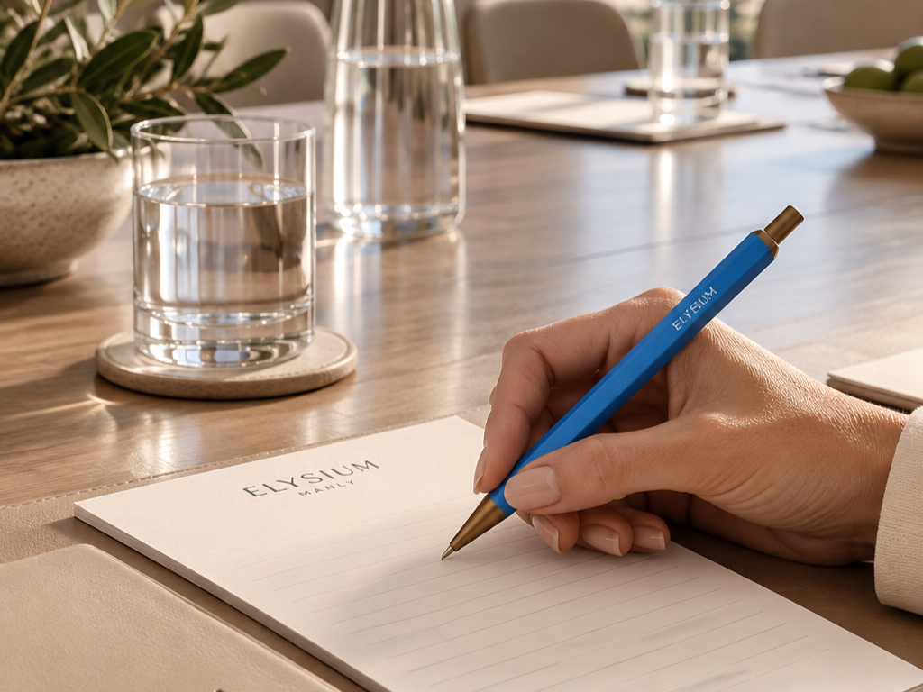 Branded Blue Metal Hex Pen - Conference and Events