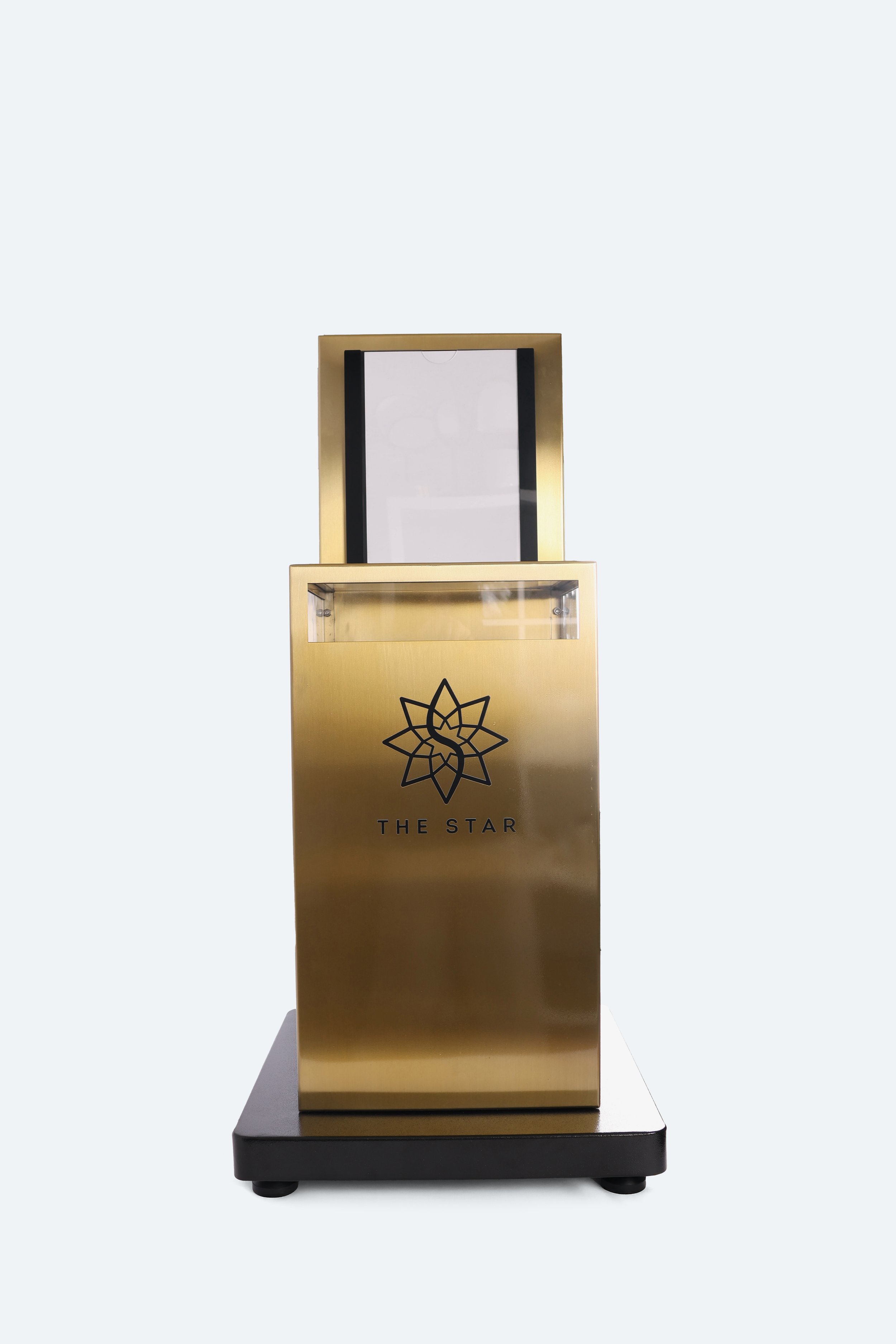 STAR421 - donation-box-powder-coated-steel-free-standing-box-with-lock-key-1000mm-tall-450-wide--premium-hotel-product-specialists-creation-custom-design-develop-deliver-consultantspr-final-5.JPG