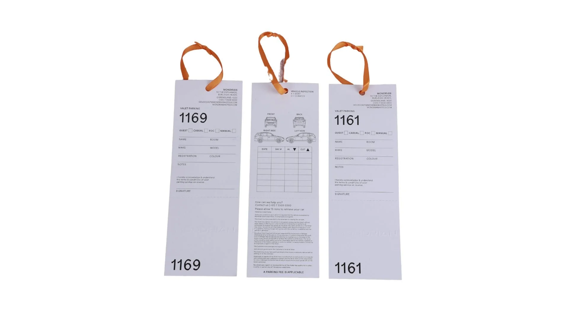 Mondrian Gold Coast Custom Car Tag