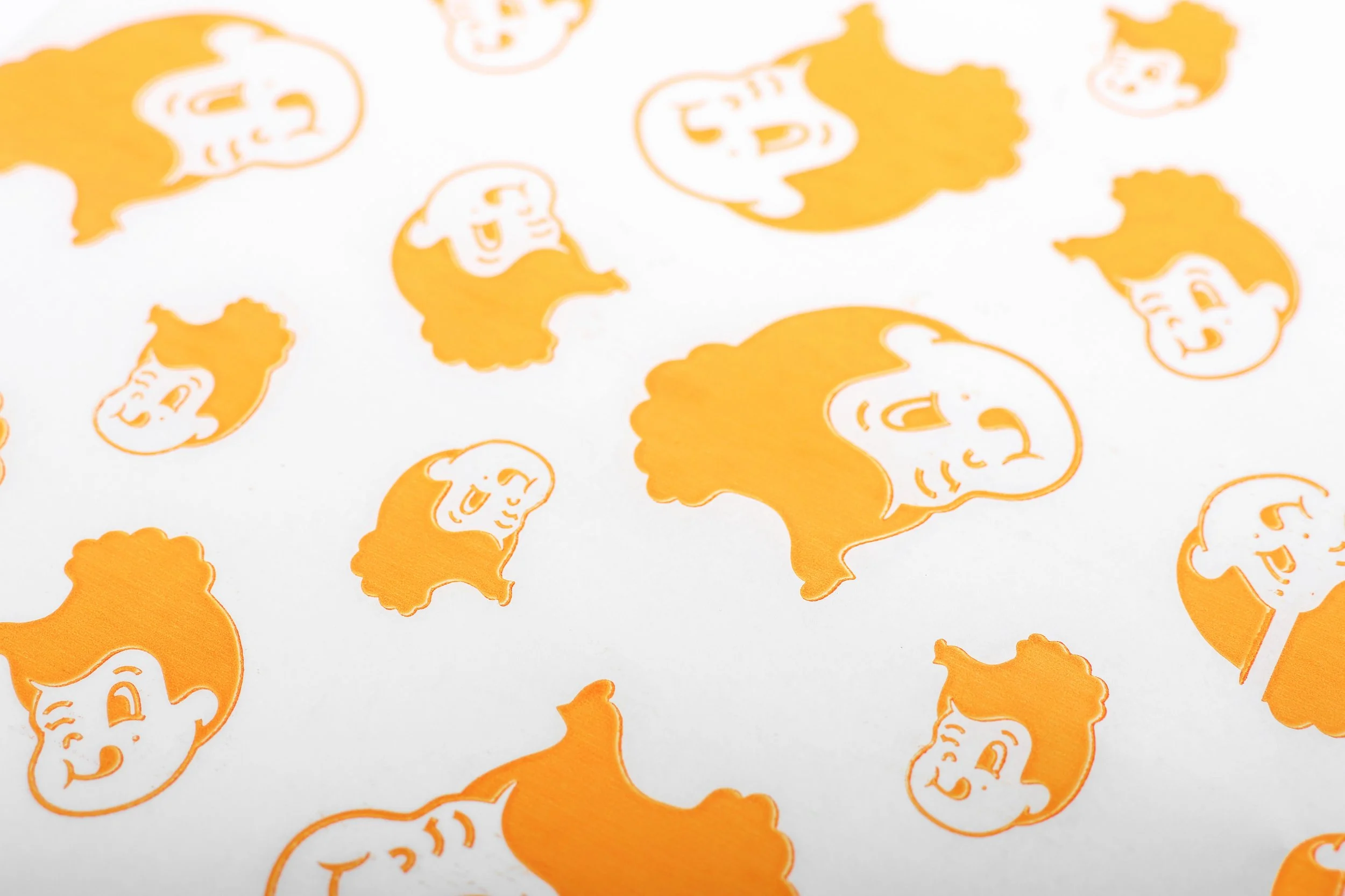 Henrietta custom food packaging. Grease proof paper