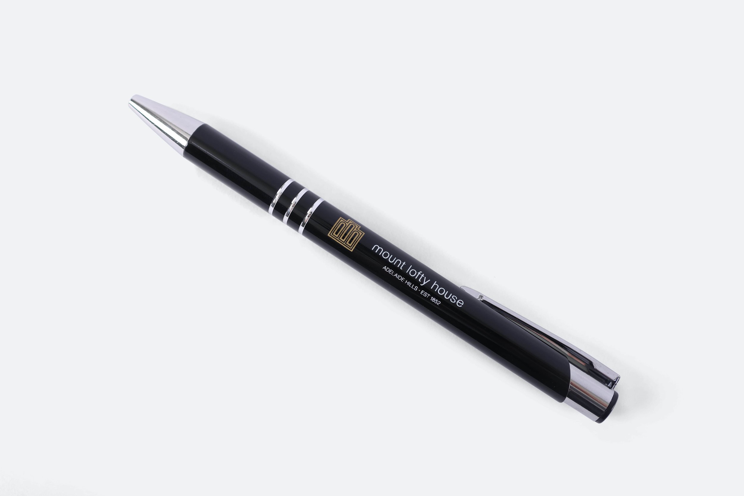 LOF002 - pen-metal-mount-lofty-house-branded-push-retractible-branded-1c-print-16gm-premium-hotel-product-specialists-creation-custom-design-develop-deliver-consultantspr-final-2
