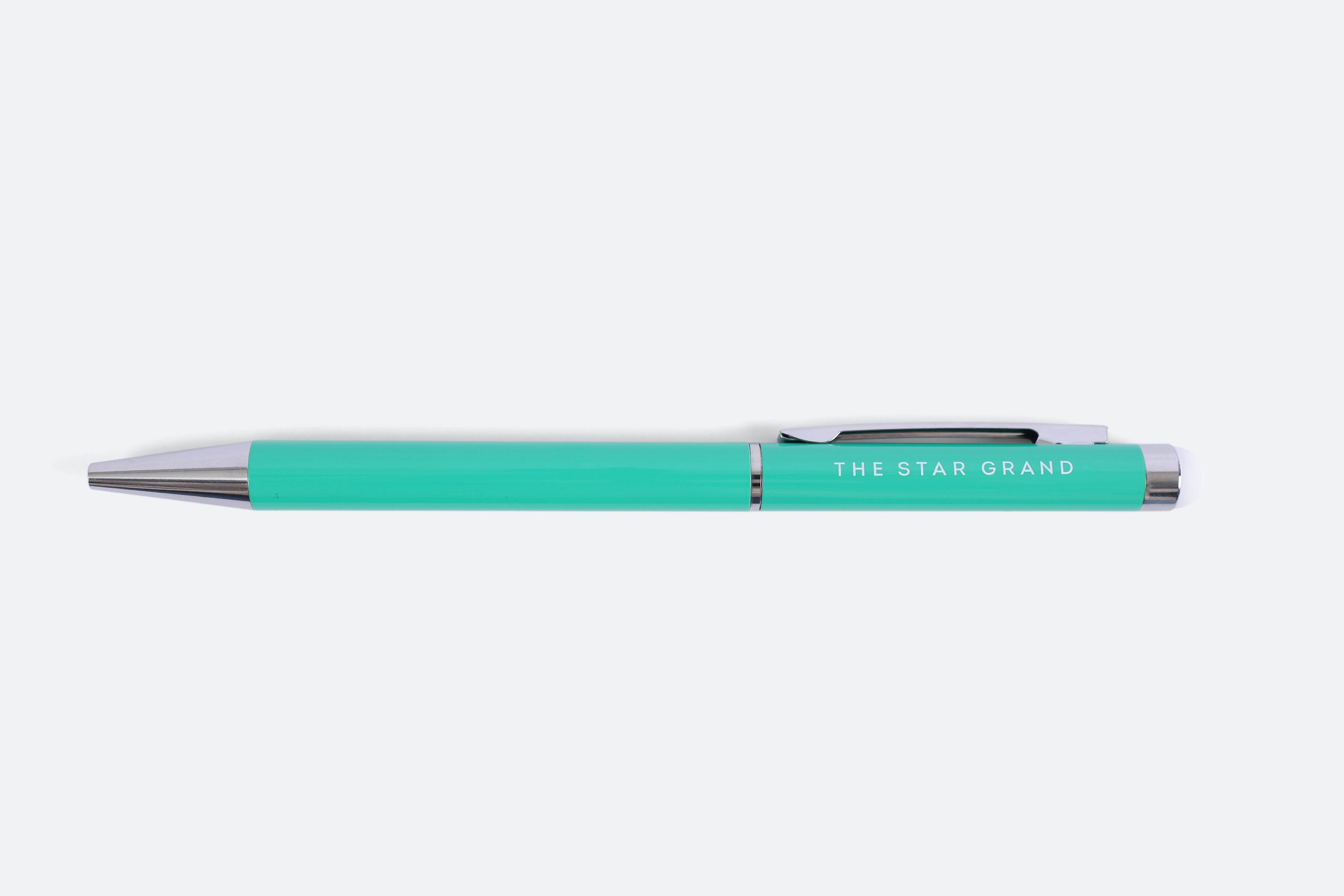 STAR376 - star-grand-pen-premium-executive-teal-pms2413-twist-action-silver-tips-clips-white-stylus-black-ink-1mm-nib-1c-printed-logo-metal-hotel-hospitality-product-creation-custom-design-develop-deliver-consultantspr-2-final-2