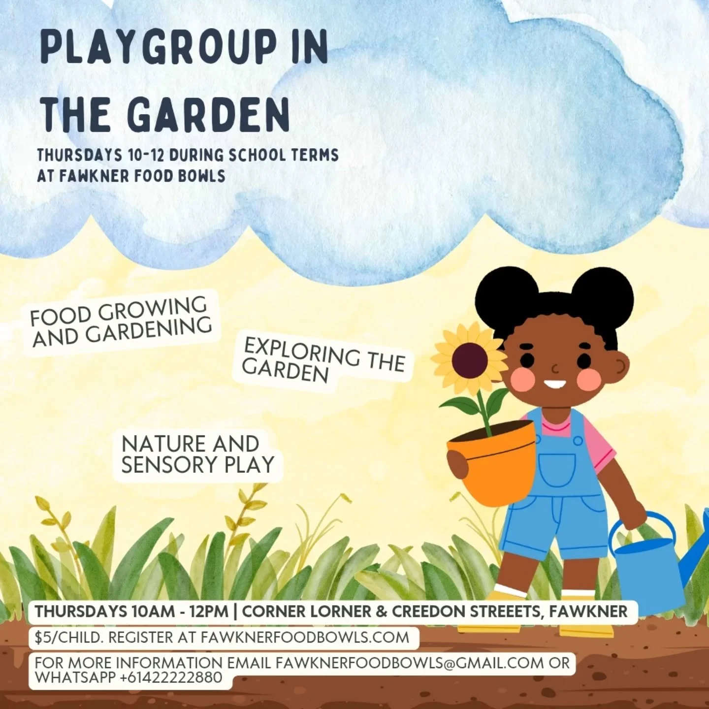 Playgroup is BACK for 2026! There are potatoes to harvest and bees to admire. The garden is full of ladybugs and flowers and we can't wait to see our young friends in the garden!