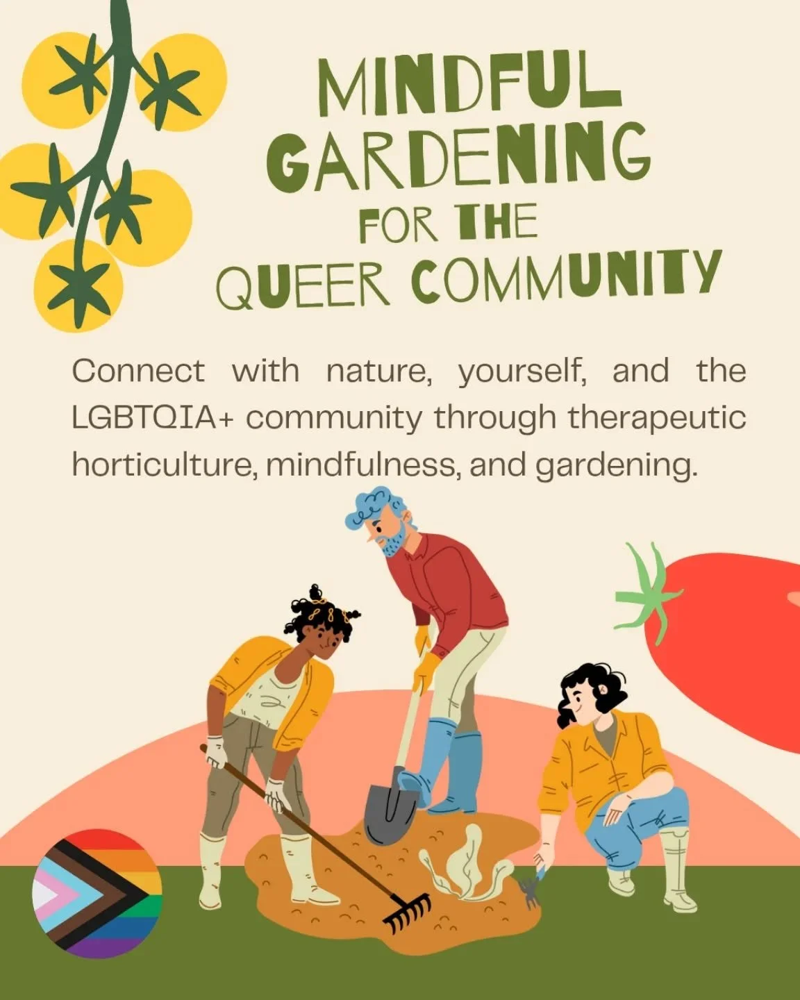 This is a FREE event for the Queer community. A chance to spend time in nature, do some gardening, enjoy some food, and connect with like-minded folks. Lunch provided. Tuesday 18 November, 10am-2pm.

Please register at events.humanistic.com/queersint
