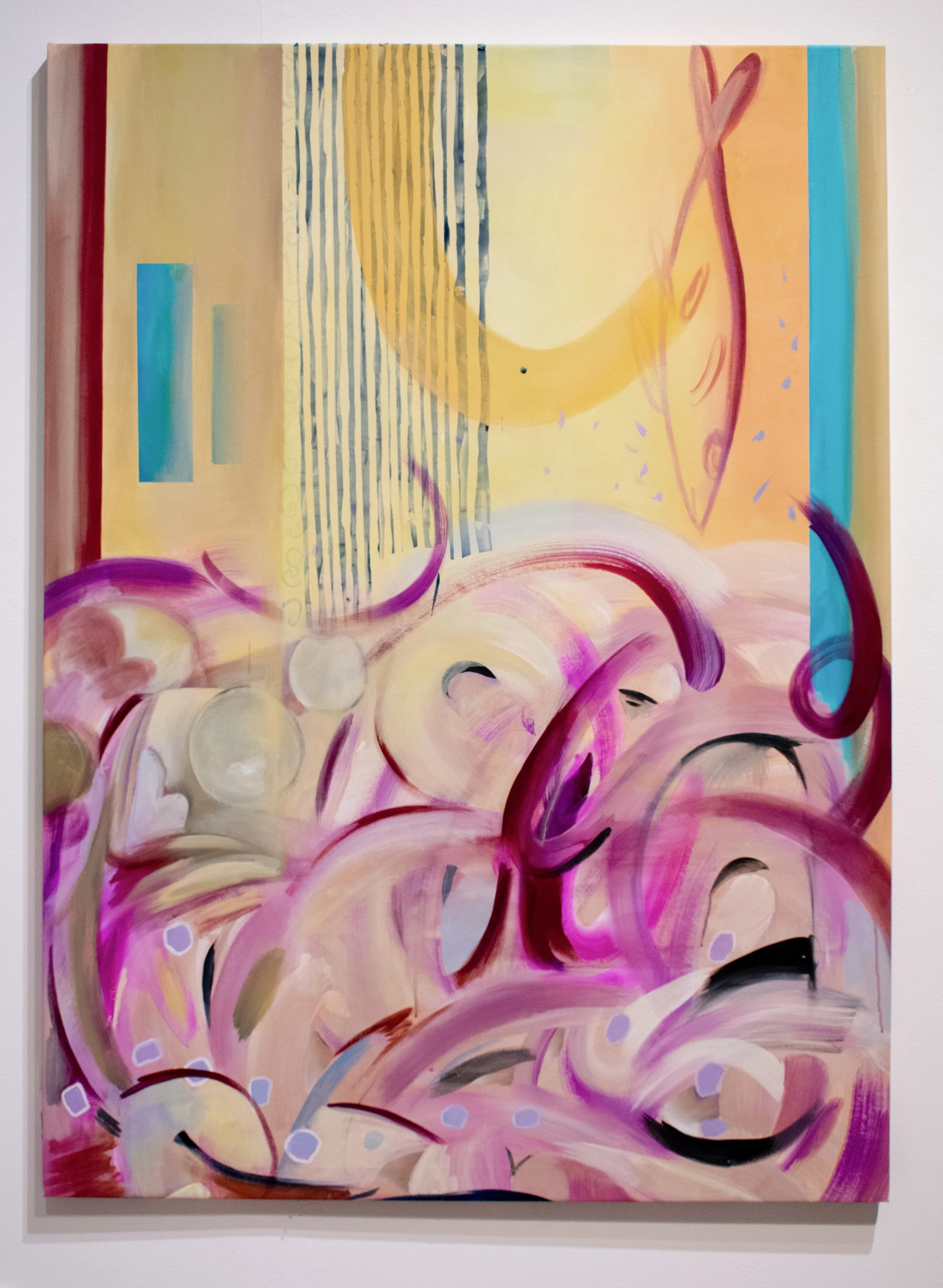 No Diving, 2026, Acrylic and oil on canvas, 52x38 in
