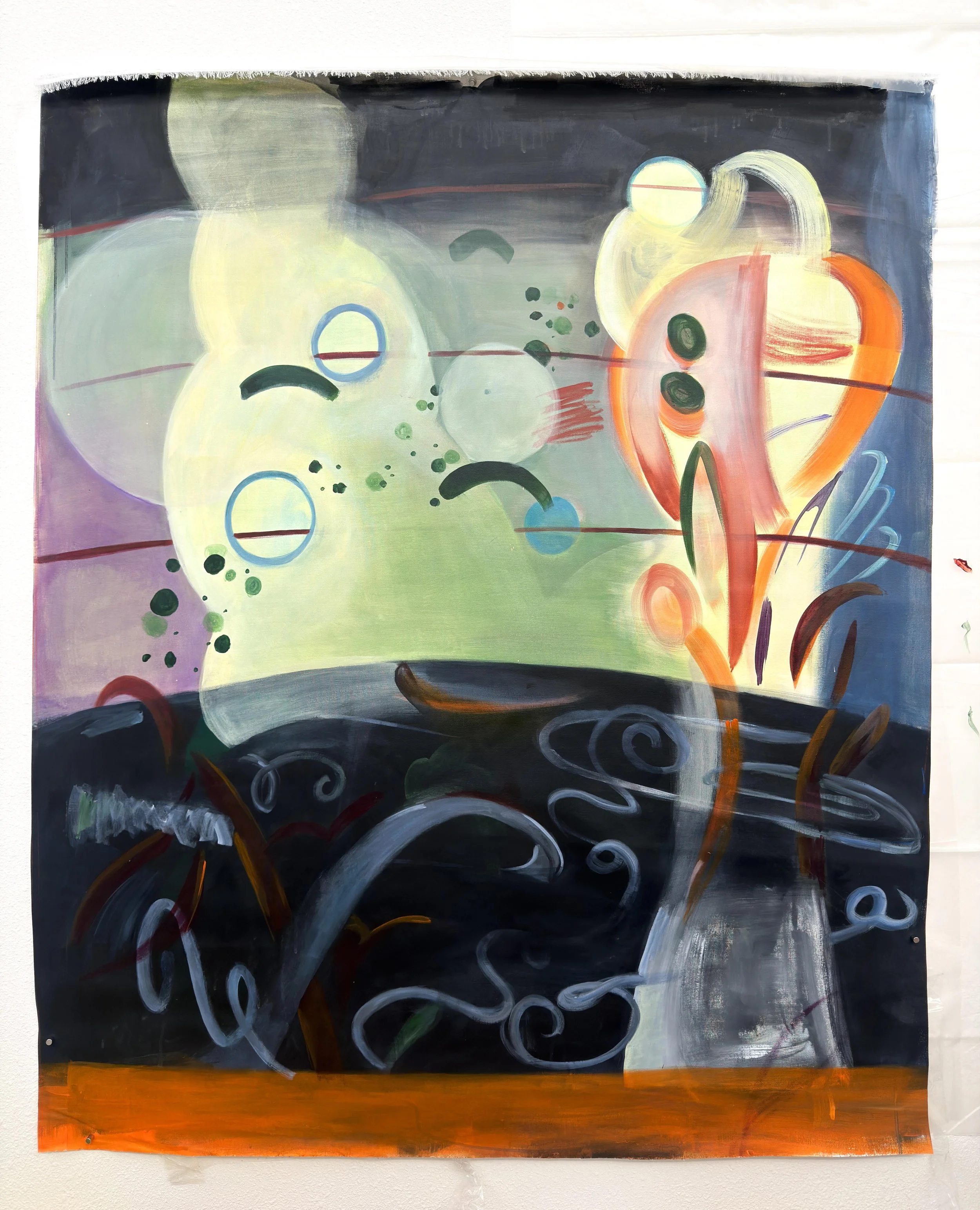 Wish on an Eyelash, 2026, Acrylic on canvas, 57.5x48in