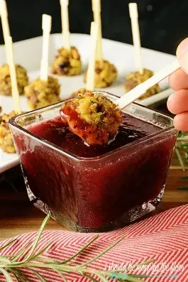 Glazed Savory Sausage Stuffing Balls 