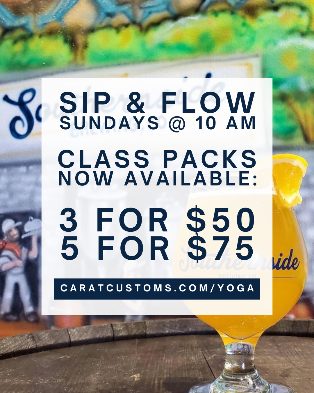 5 CLASS PACK: Sip & Flow @ Southernside Brewing