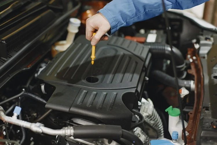 Checking fluid in car