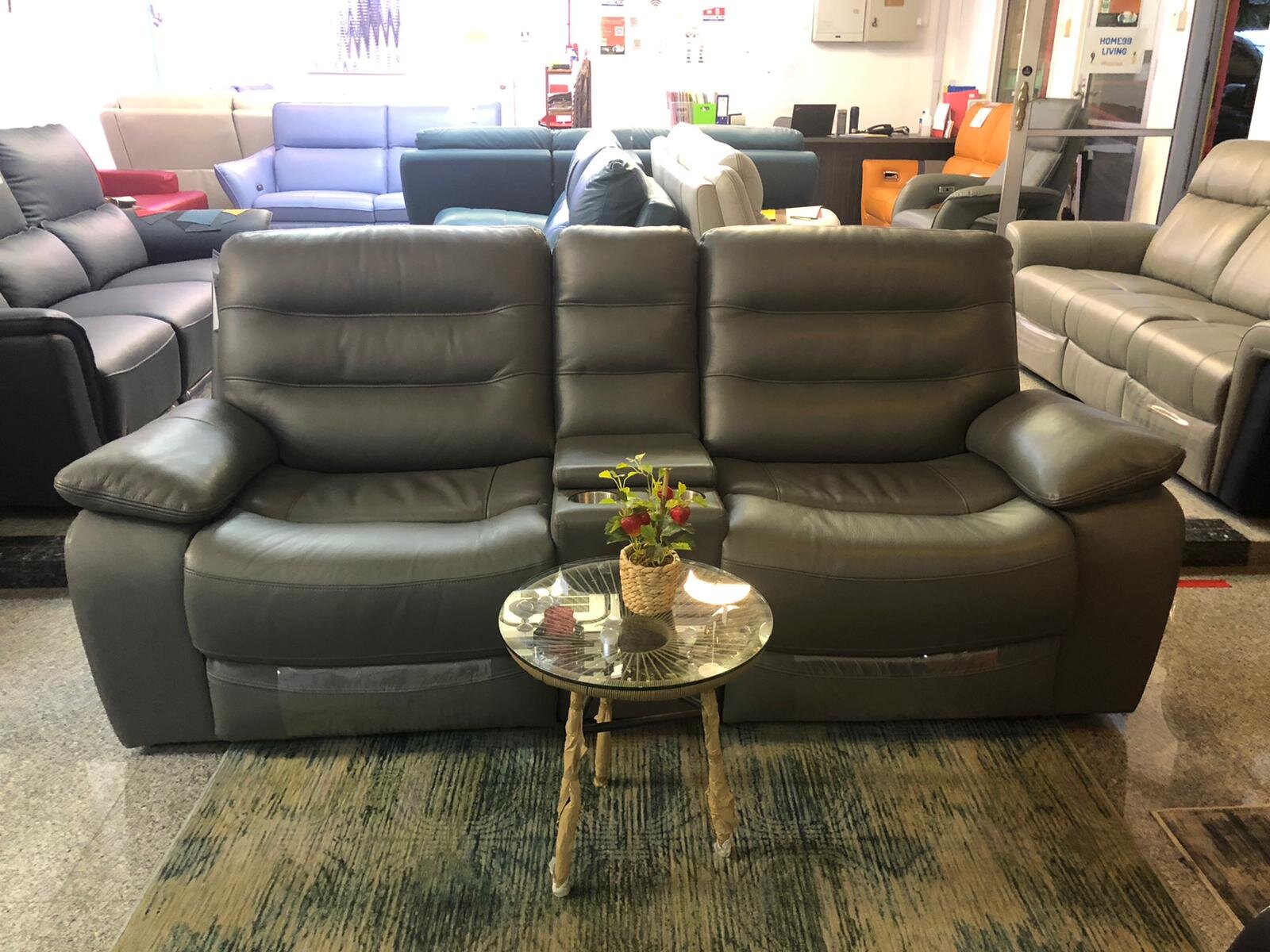 2 Seater With Cup Holder Manual Recliner (LP853)