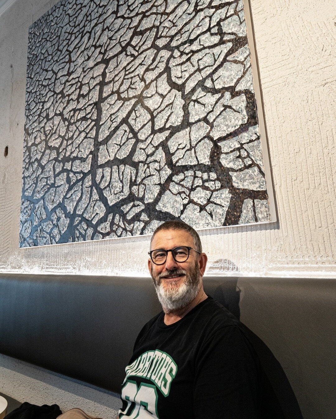 Have you noticed this painting in our caf&eacute;? It's by a local artist named Neil Phics. We love featuring local artists at Charmed by Redfern; it's all about supporting our community and being an active member of the Redfern area. ⠀⠀⠀⠀⠀⠀⠀⠀⠀
.⠀⠀⠀⠀