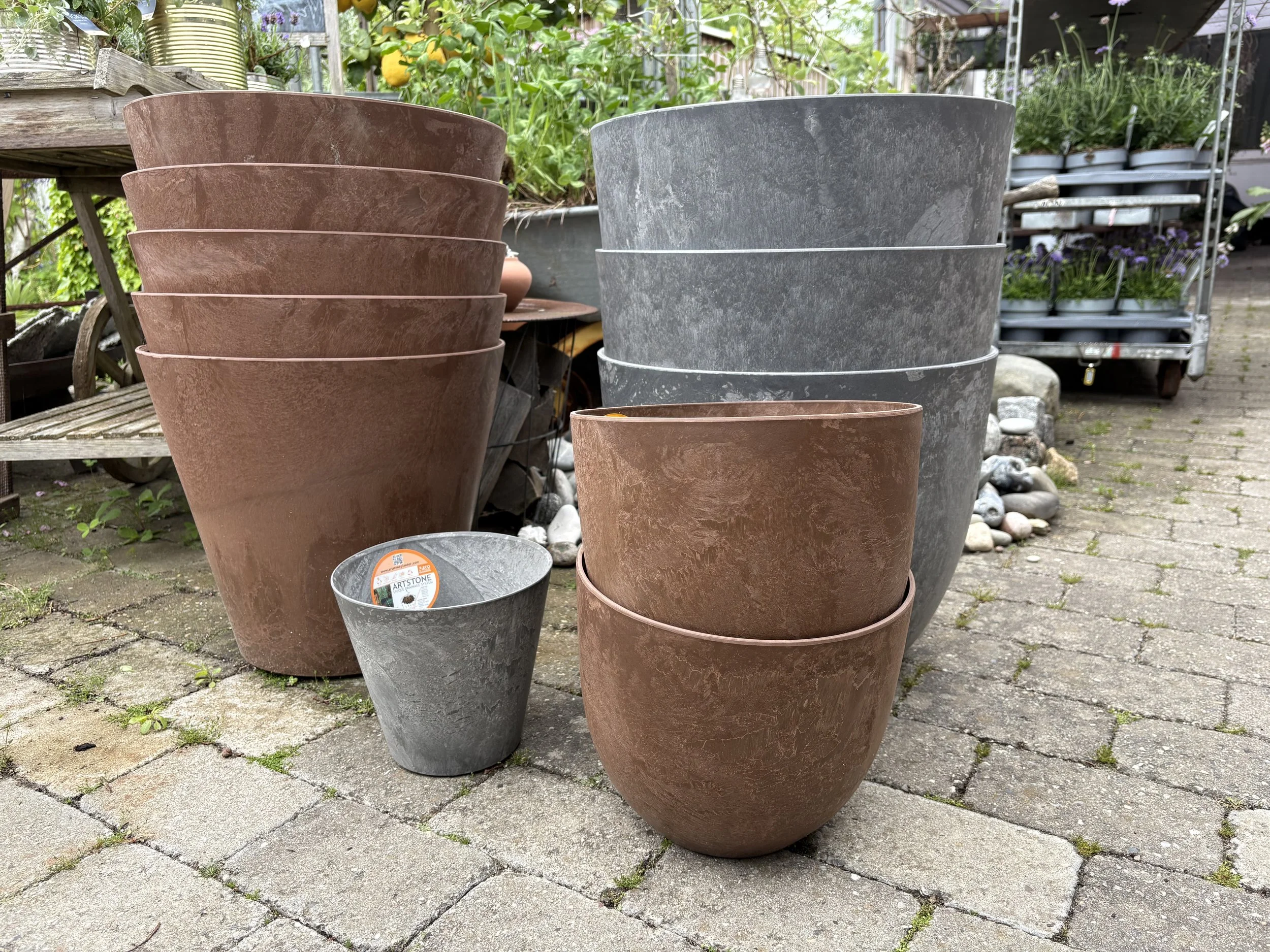 Billede af artstone krukker