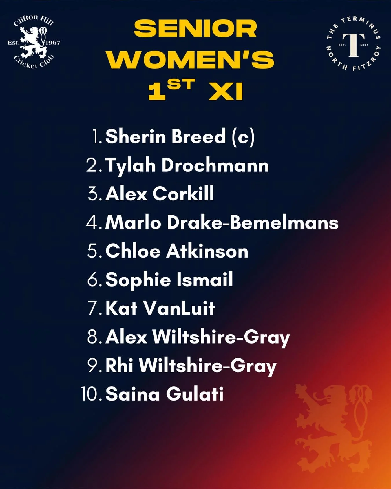 Our women&rsquo;s 1st XI have made the semi final!

We are playing against Preston Druids away tomorrow, stating 11am! Get down to support the team!

SEMI FINAL | One Day | Sunday 1st March (Game starting at 11am) | CHCC vs Preston Druids @ W.H Robin