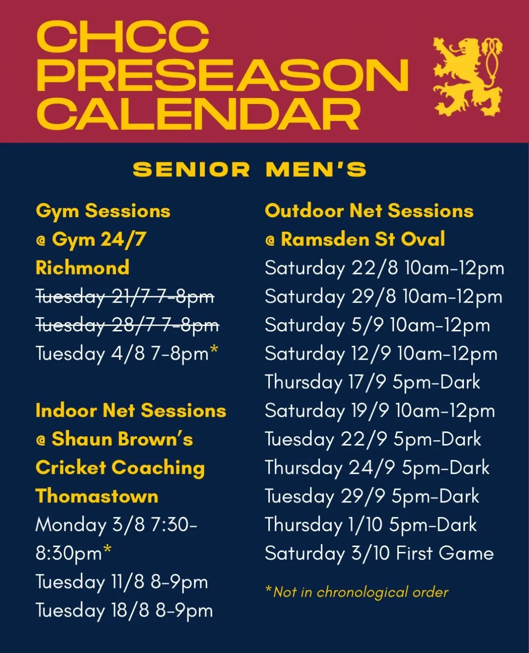 The senior men hit the indoor nets 7:30pm tonight at Shaun Brown&rsquo;s Cricket Coaching in Thomastown before one final gym session on Tuesday night 🏏 

#GoHillers #CHCC #CliftonHillCricketClub #CliftonHill #3068 @pizzashop.ch @communitybankclifton