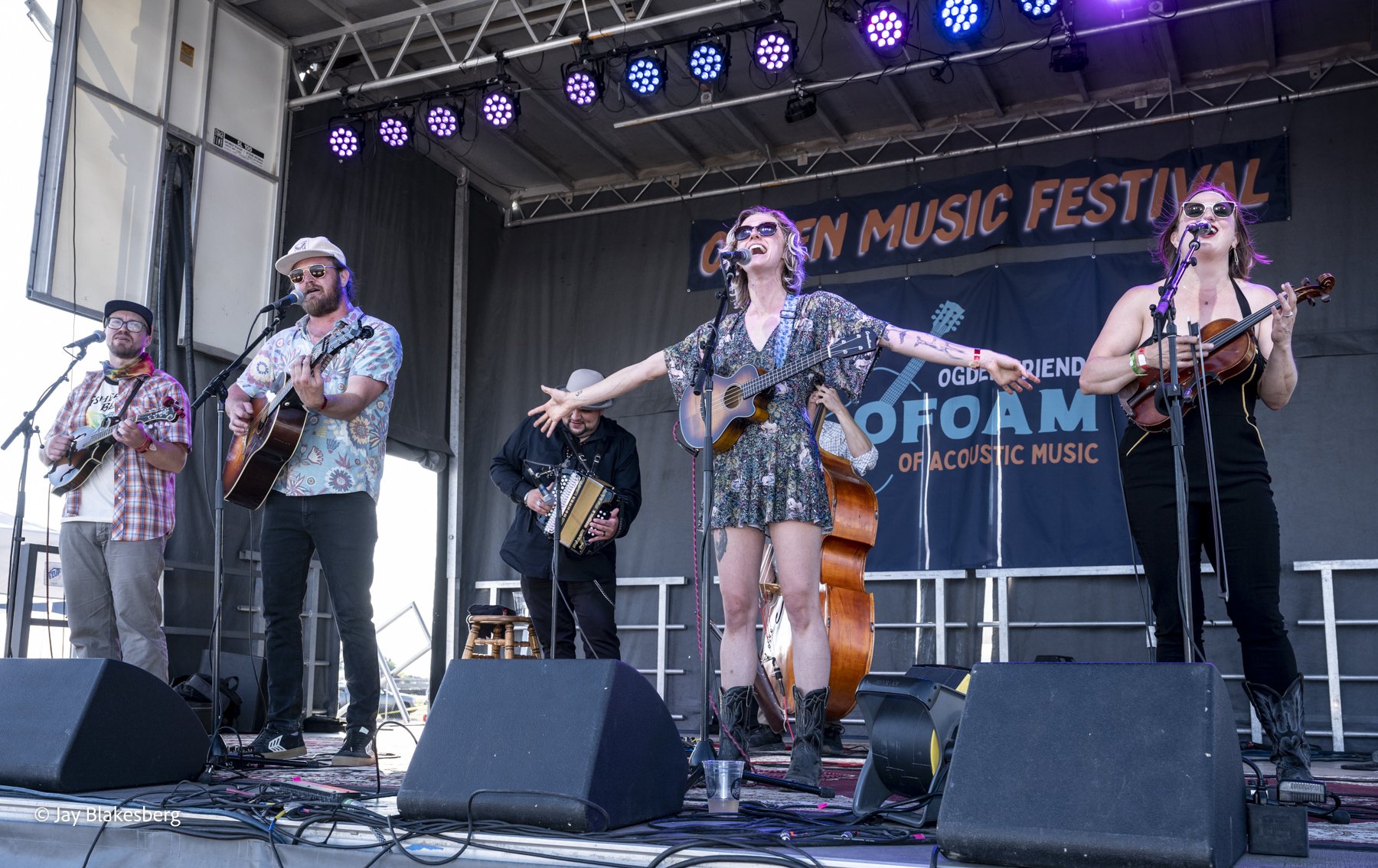 Pixie and the Partygrass Boys, headliners at OMF 2023. Photo by Jay Blakesberg