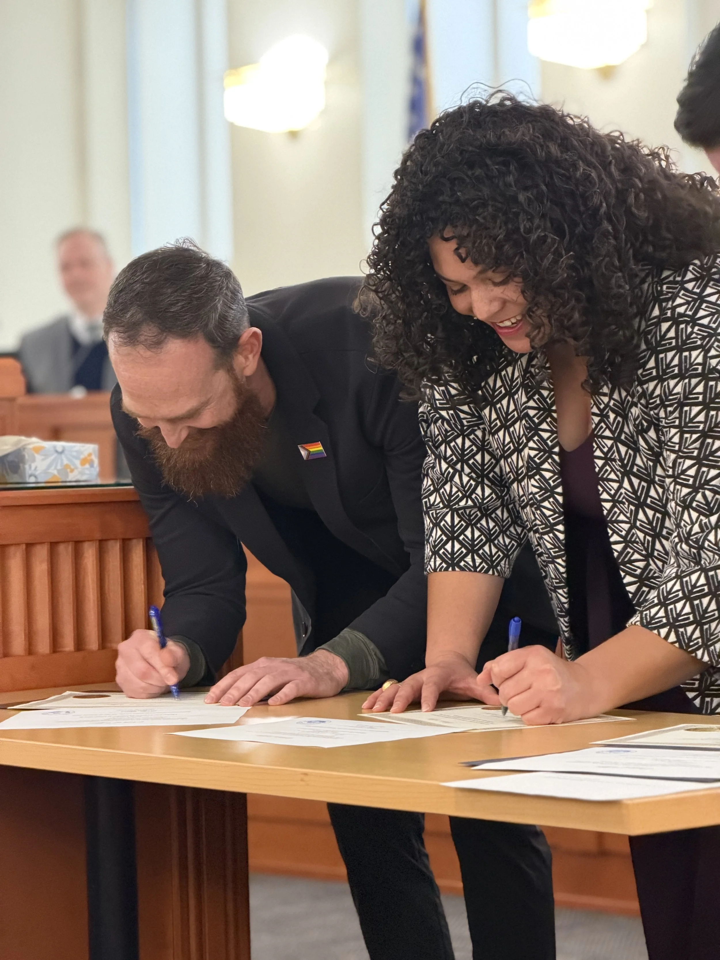 NEW COUNCIL MEMBERS LOOK FORWARD