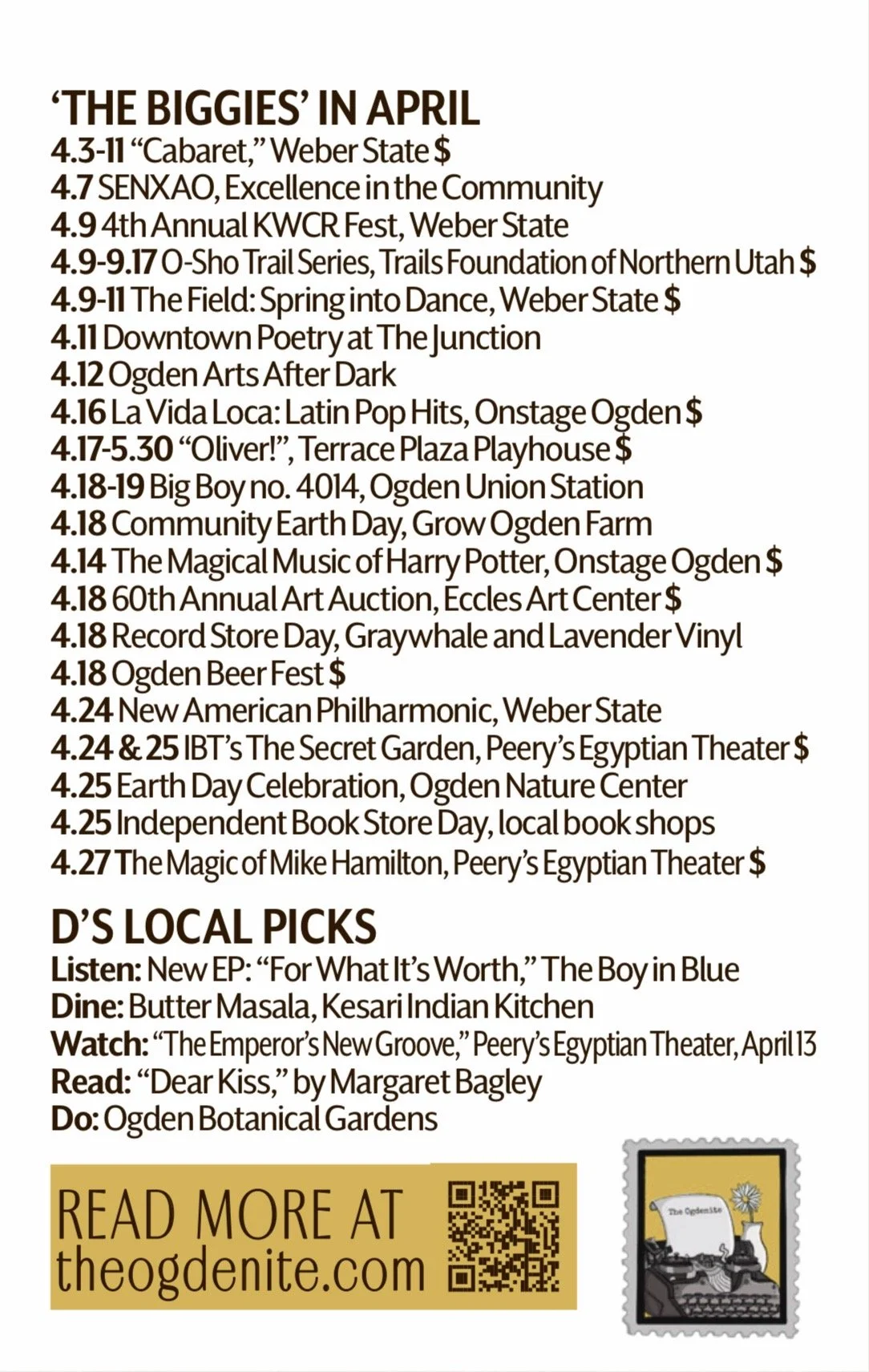 ‘The Biggies’ April 2026