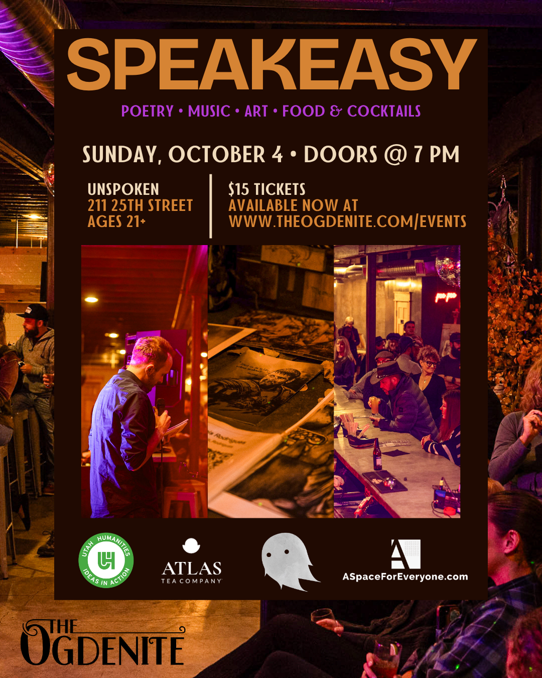 4th Annual Speakeasy: Live Poetry, Music, Art & Cocktails