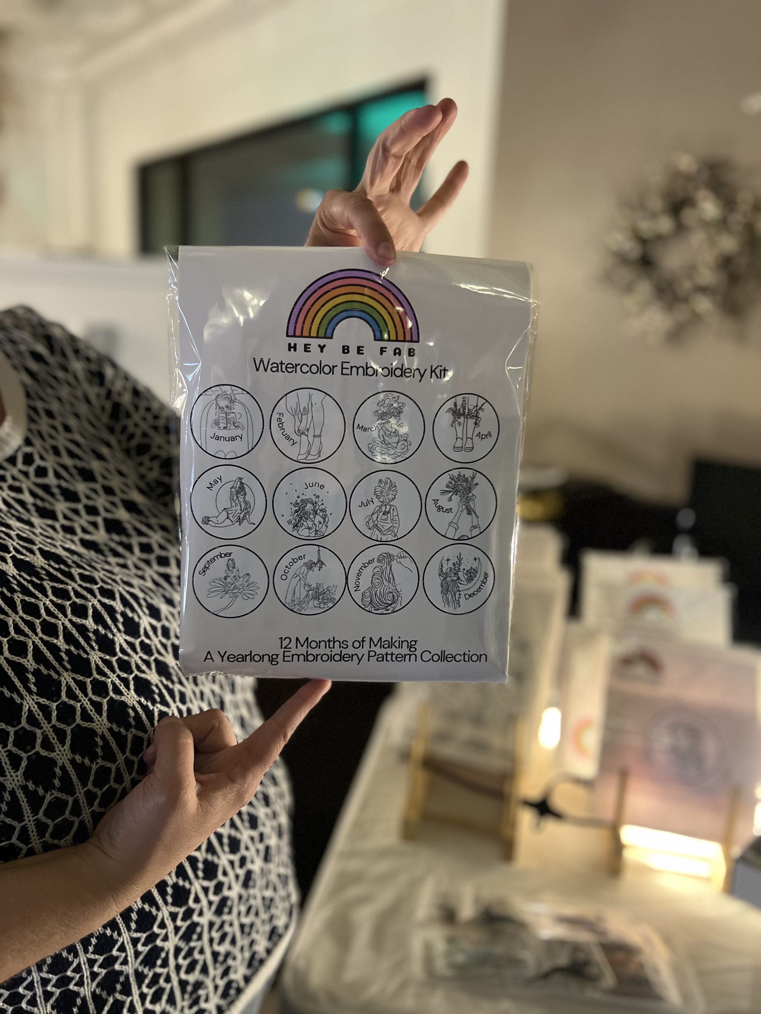 An embroidery project for the 2026 calendar year by Hey Be Fab! This one I really want (I hope my kids are reading this). I'd love to take this to Christina's Stitch N Bitch afternoons at Kaffe Merc, or to work on while watching old movies this winte