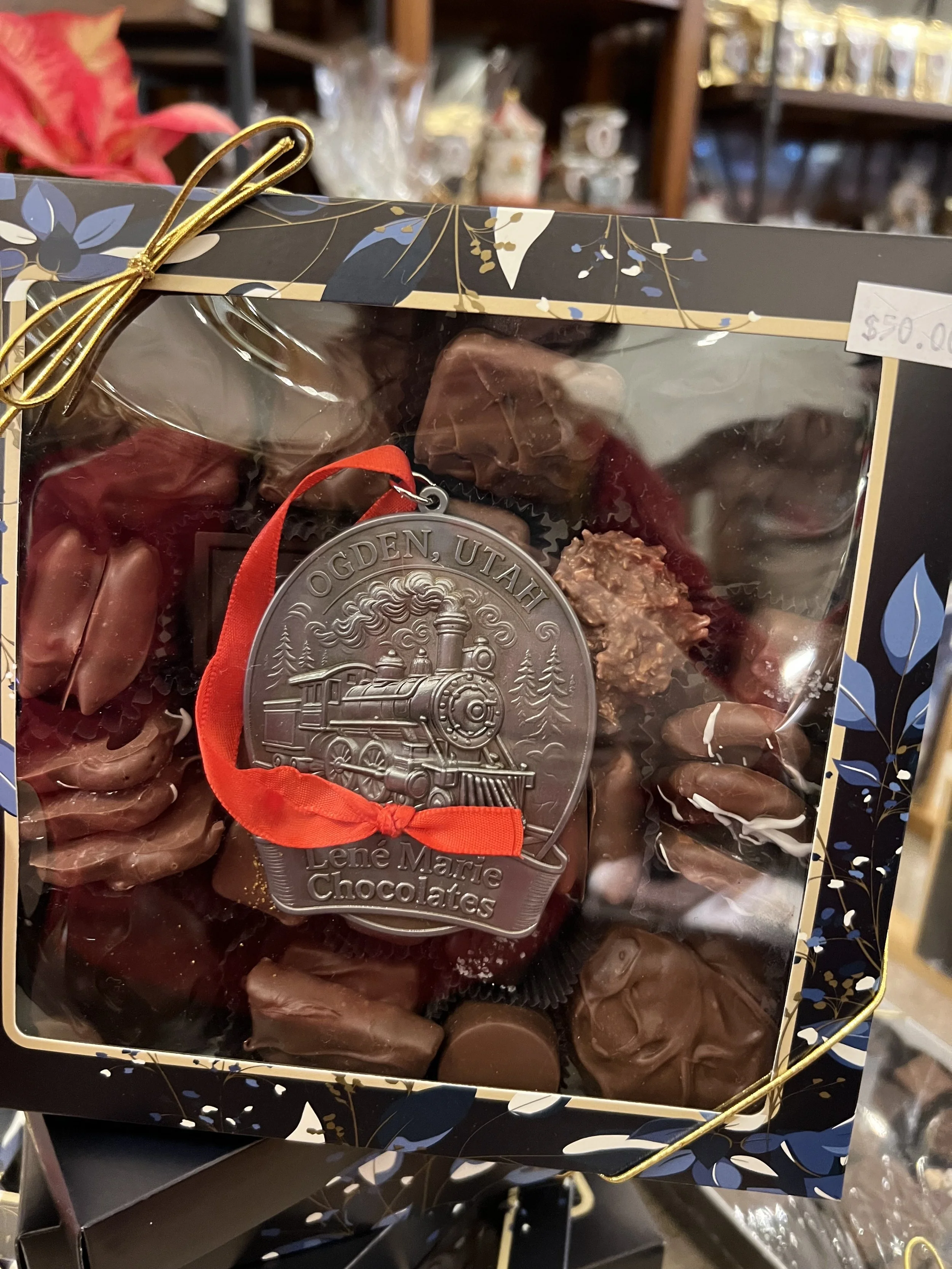 Lene' Marie Chocolates is a gift to 25th Street since they opened this year; my mom doesn't miss it when she visits from St. George, and leaves us with caramel apples or fudge every time. The shop is filled with ready-to-go holiday baskets of locally