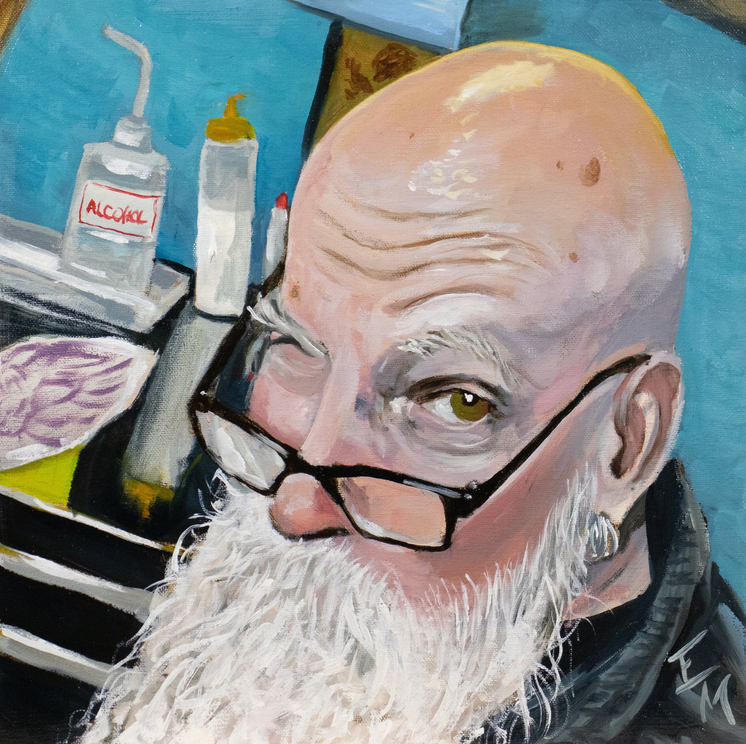 "ken" 10x10 oil on linen 2023 $300