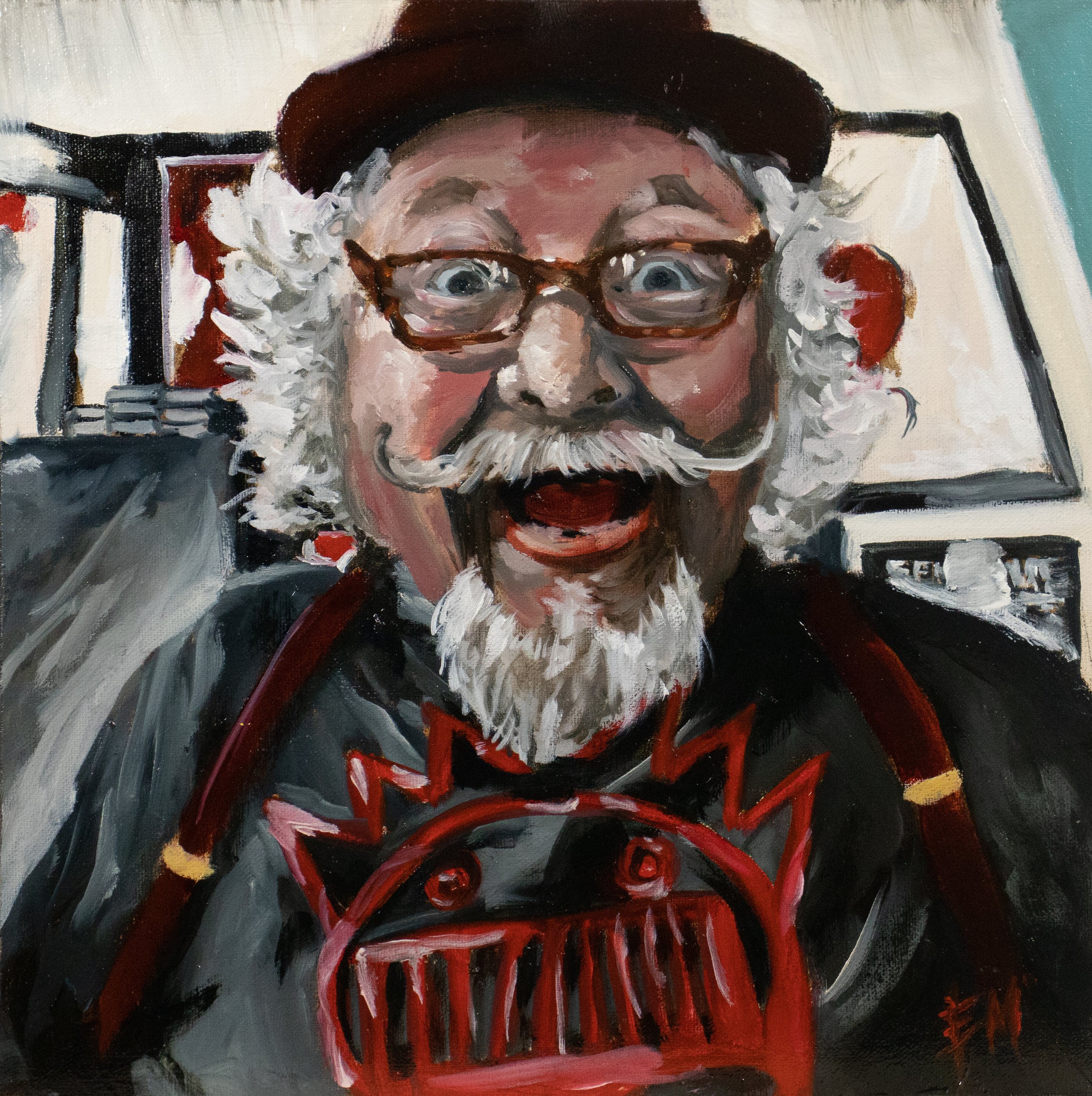"Hubba 2" 10x10 oil on linen 2023 $300