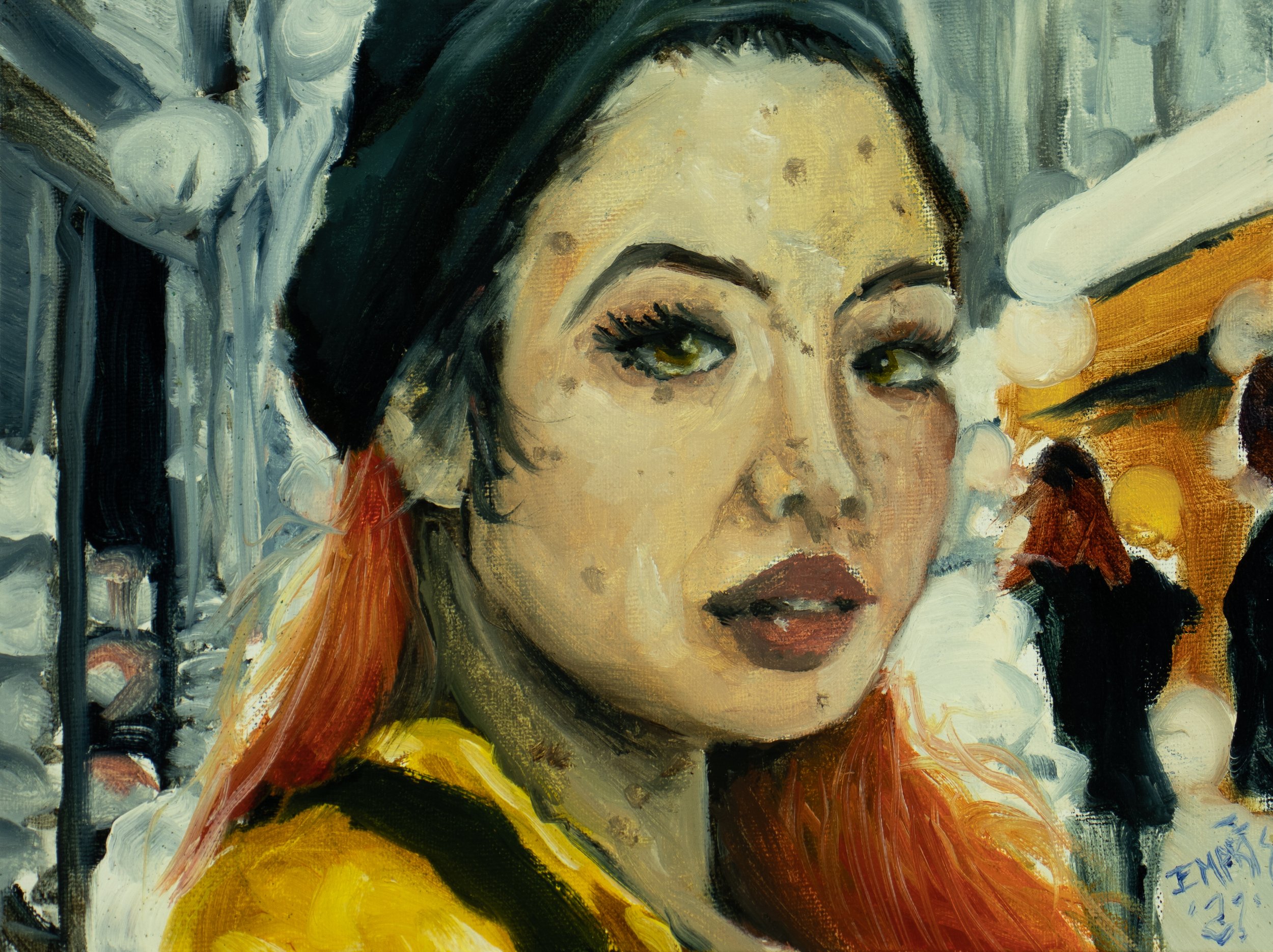Portrait study, 8x6, oil on linen, 2021 $150