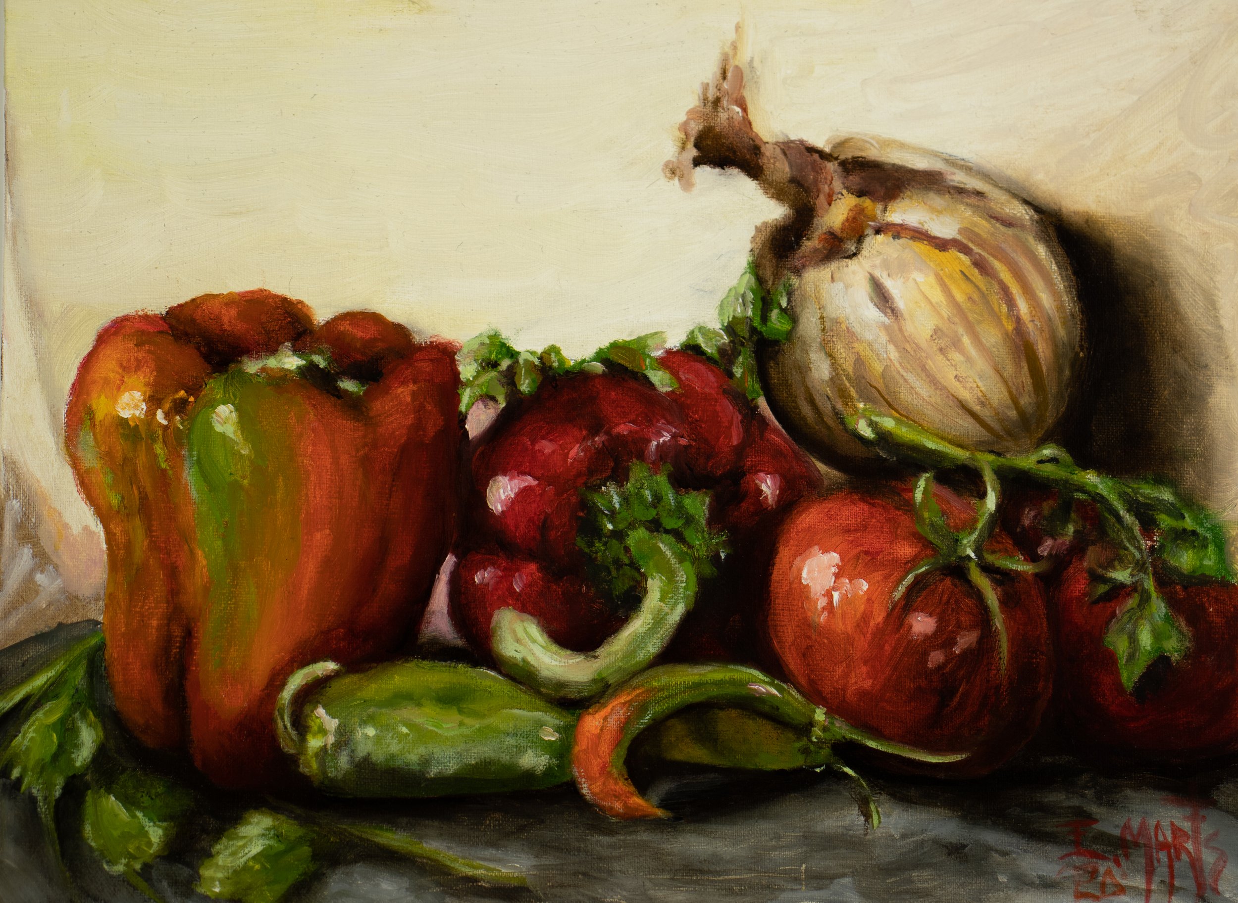 Salsa, 9x12, oil on linen, 2020 $450