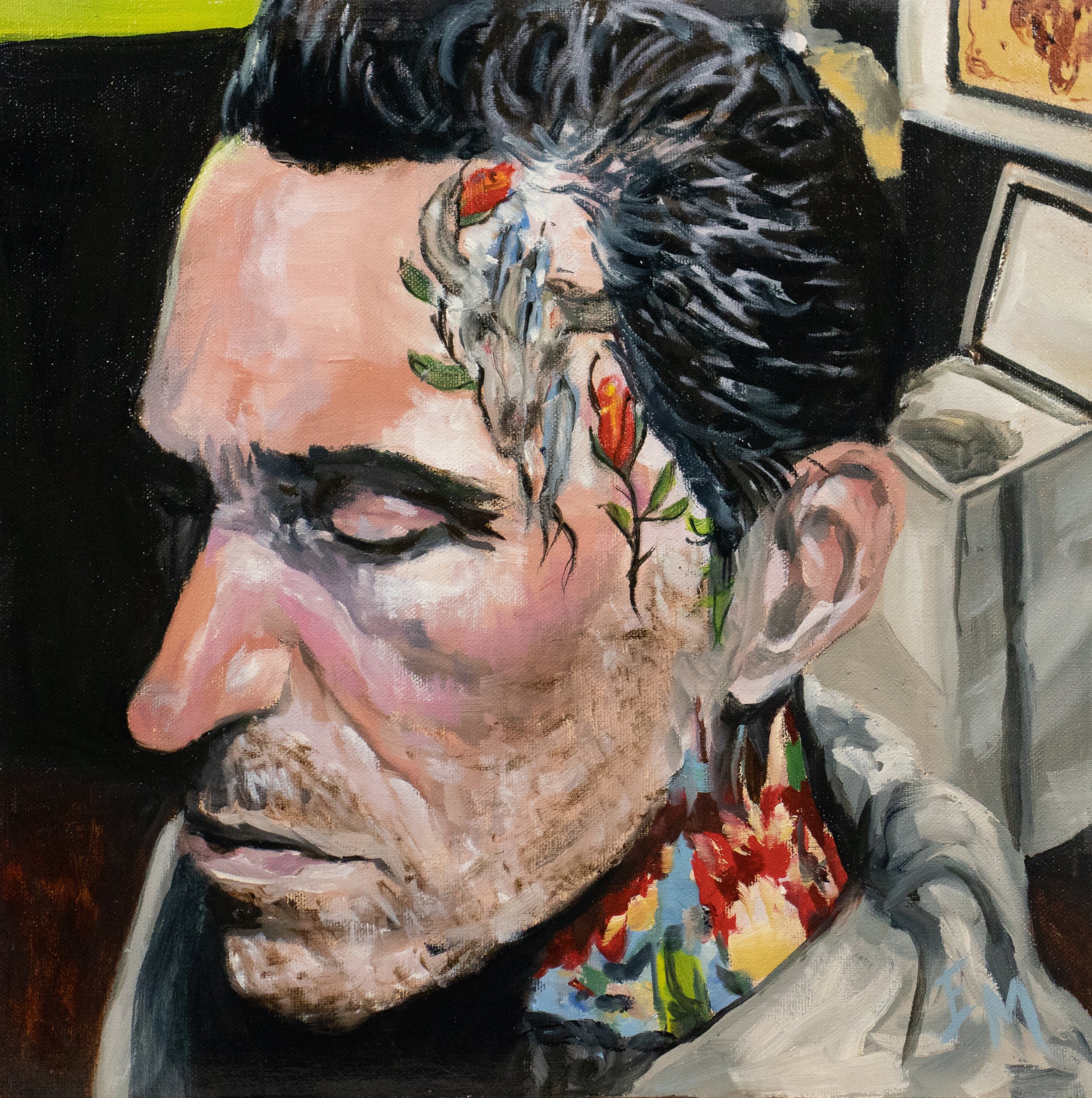 "Eddie" 10x10 oil on linen 2023 $300