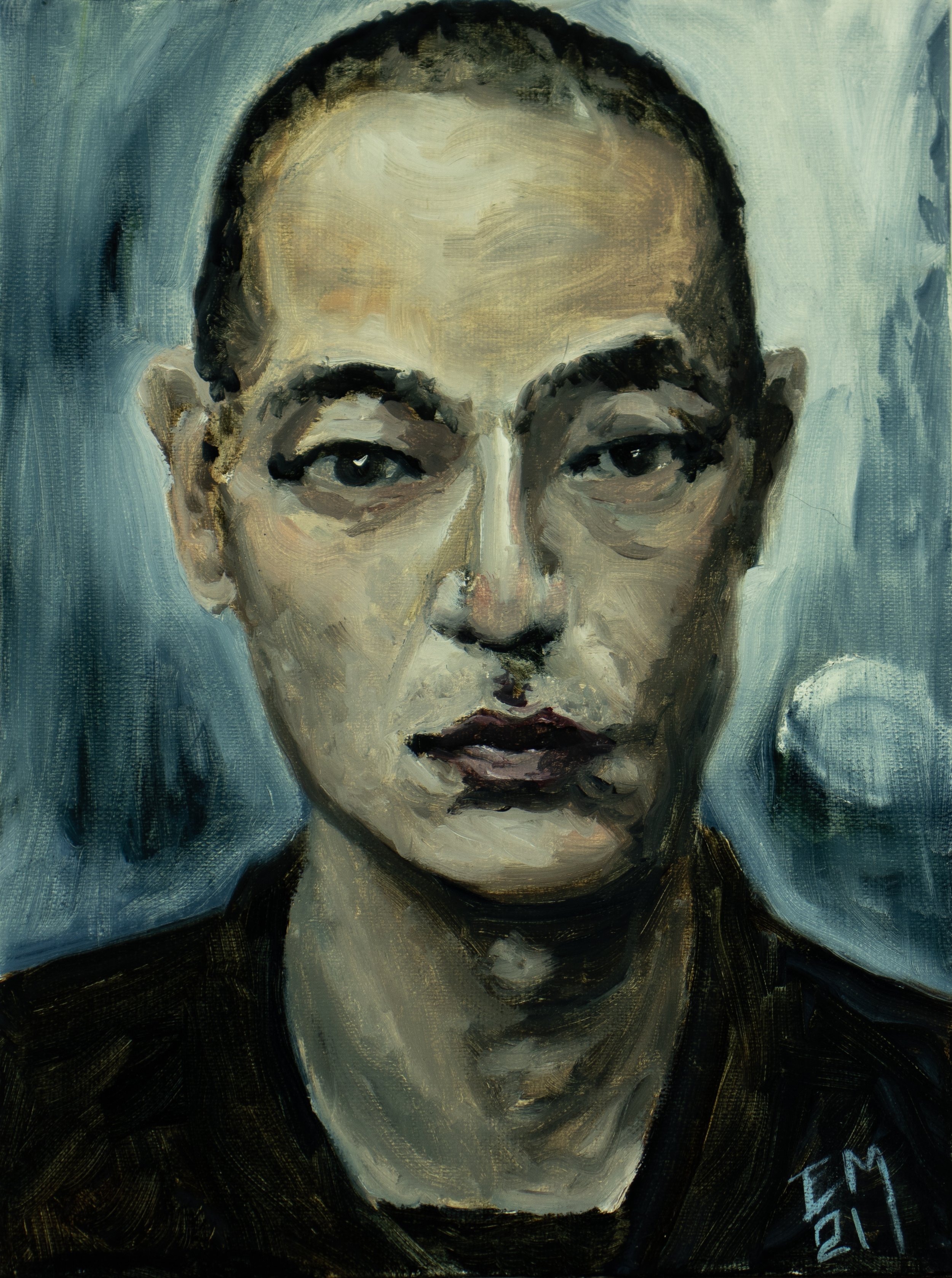 Portrait study, 8x6, oil on linen, 2021 $150