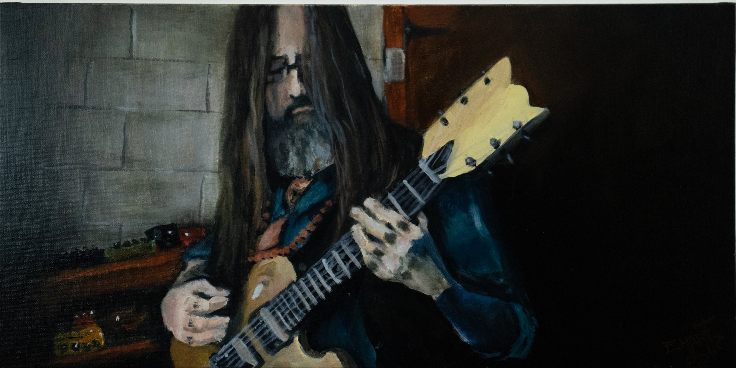 The Hand Of Doom (Mike Scheidt) 8x16, oil on linen, 2022 $700