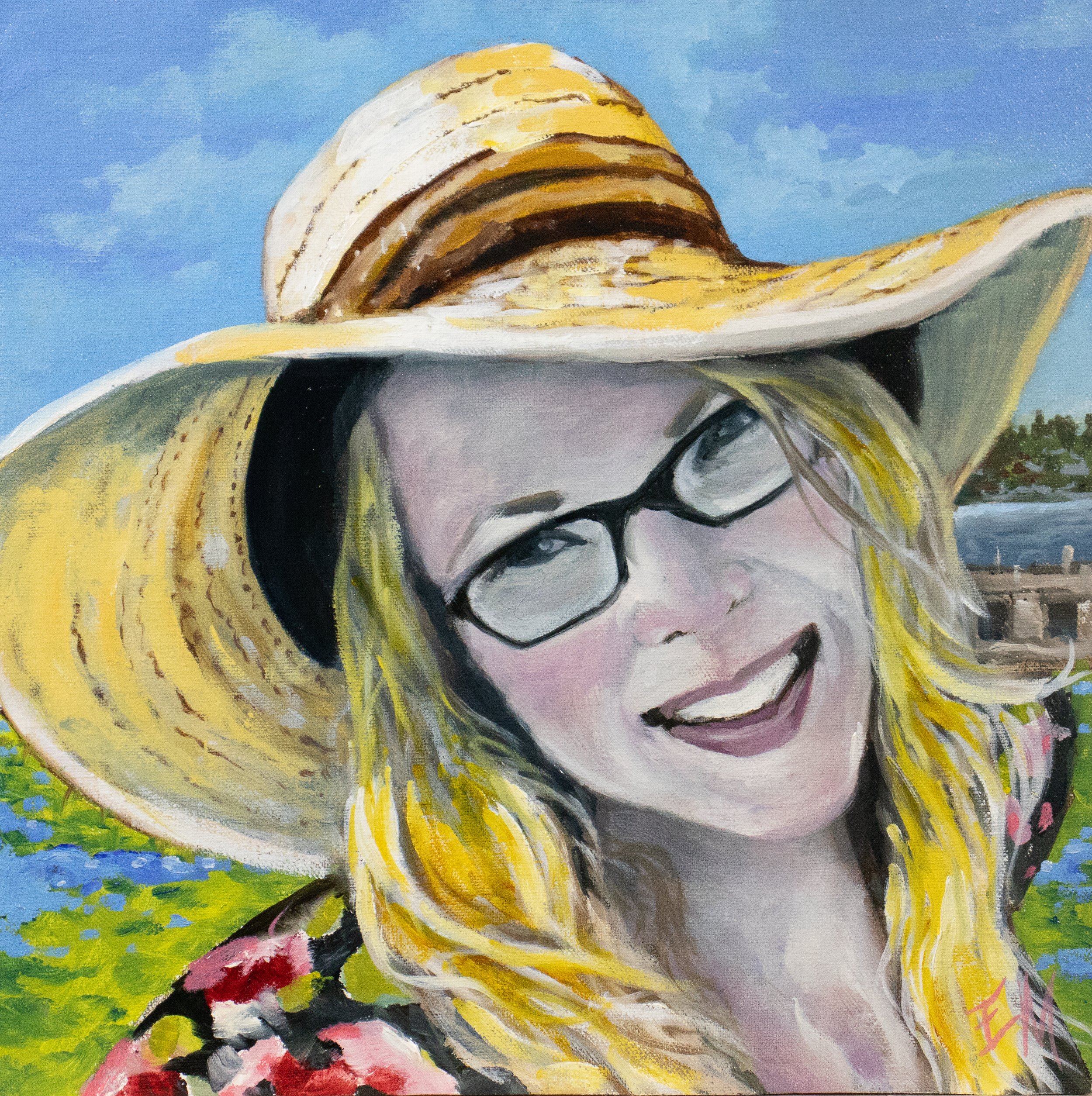 "Lena" 10x10 oil on linen 2023 $300