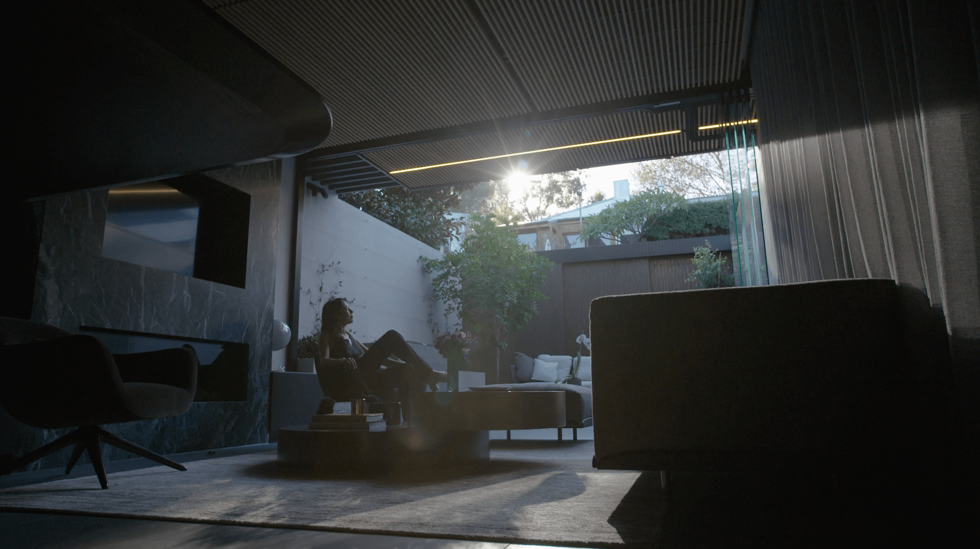 Nina Maya in her Glass House project. One of the key aspects behind Maya’s design was the use of ZETR’s range of electrical accessories.