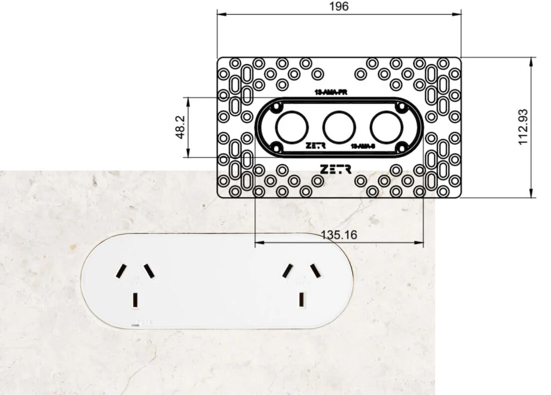 Flush, Trimless and Recessed Outlets & Switches ZETR