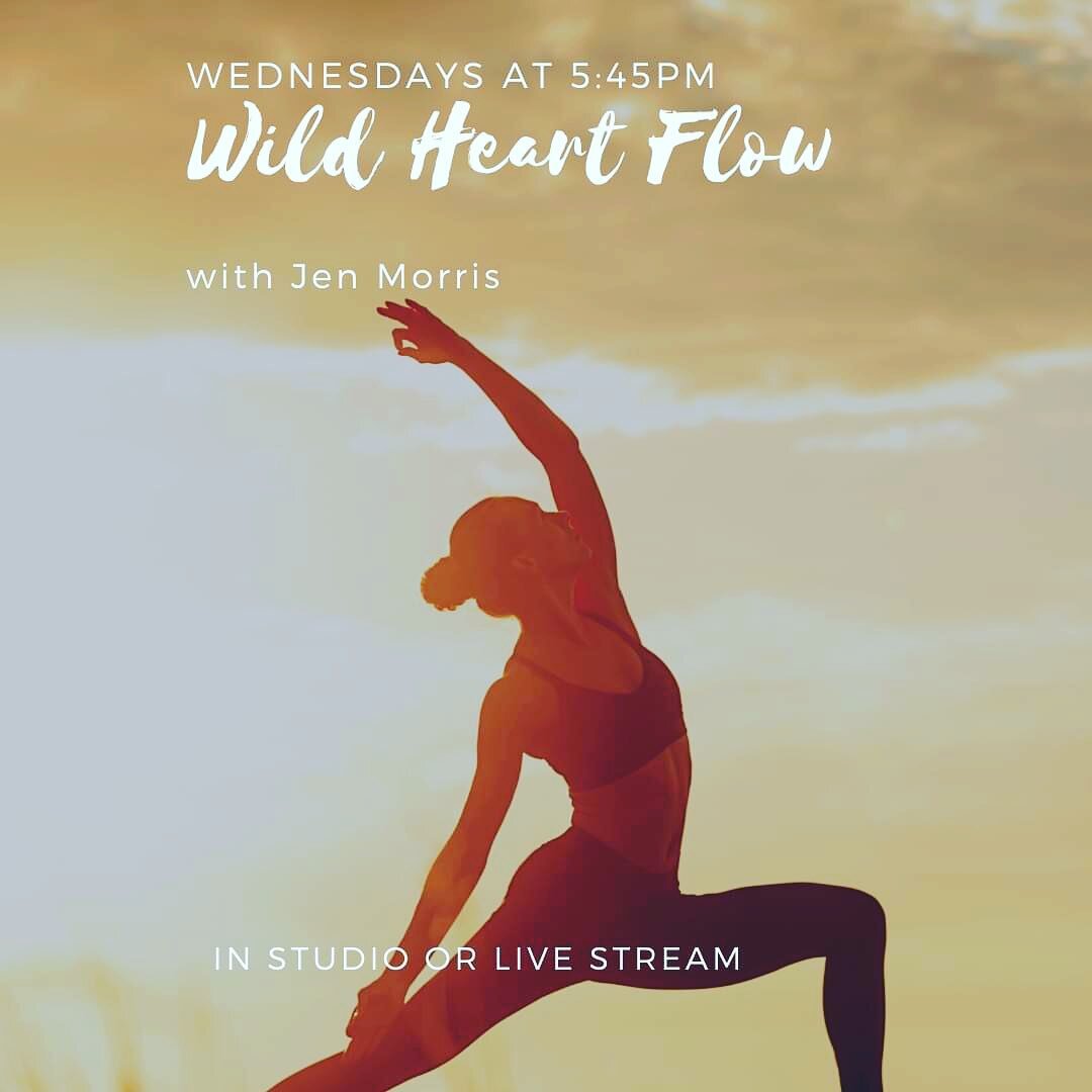 Come and join Jen for this faster paced athletic flow class.  5:45pm on Wednesdays.  Get your heart pumping and #feelyourbesthere Register:  www.wildheartyogandwellness.com/classes
#staywild #wildheartyogandwellness #feelyourbesthere #wildheartflow