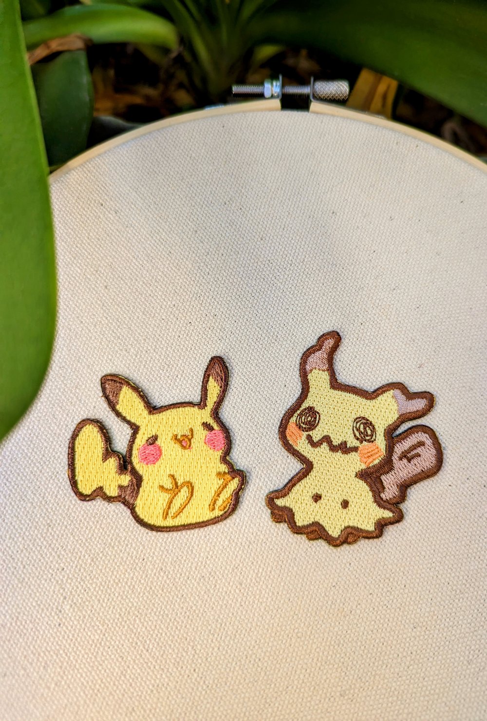 Mimikyu Iron on Patch Shiny Metallic Embroidered. Pokemon 