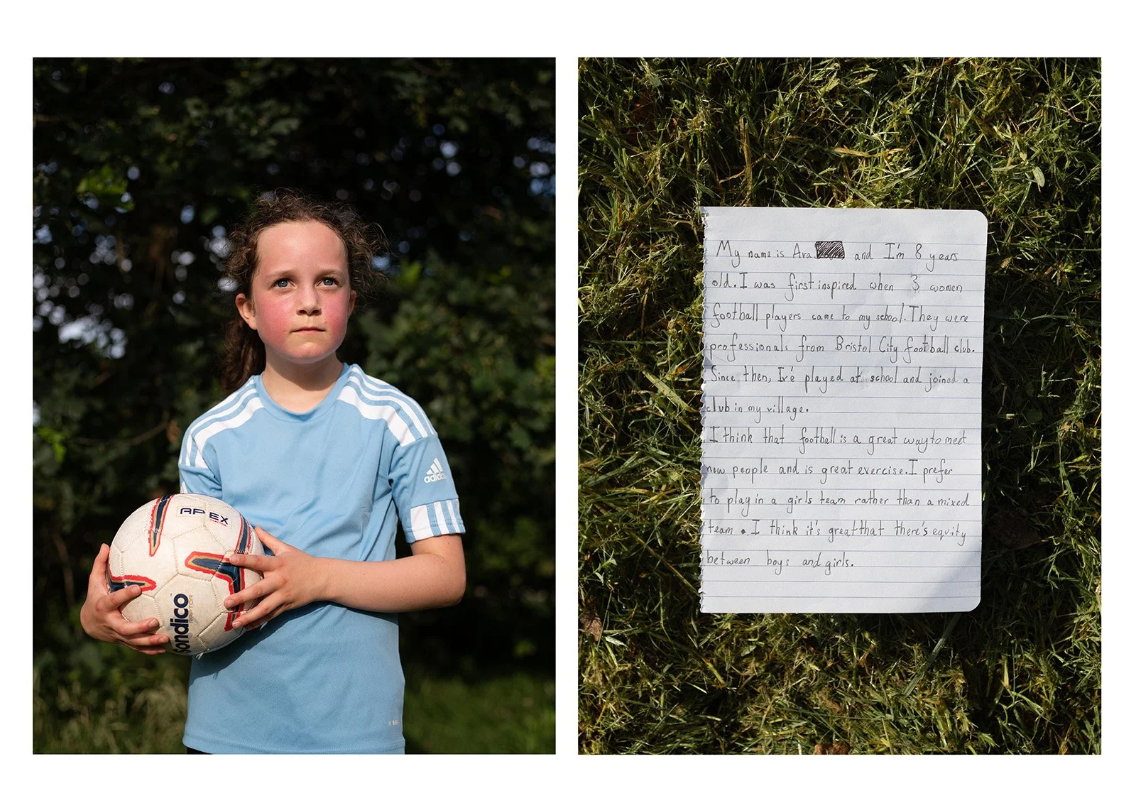 “I think football is a great way to meet new people and is great exercise” - Ava