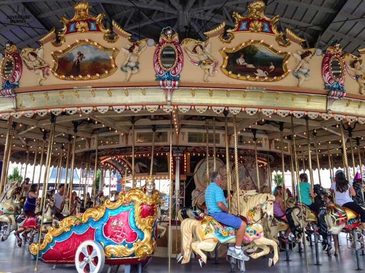 The horse carousal brings out the ‘kid’ in all ages