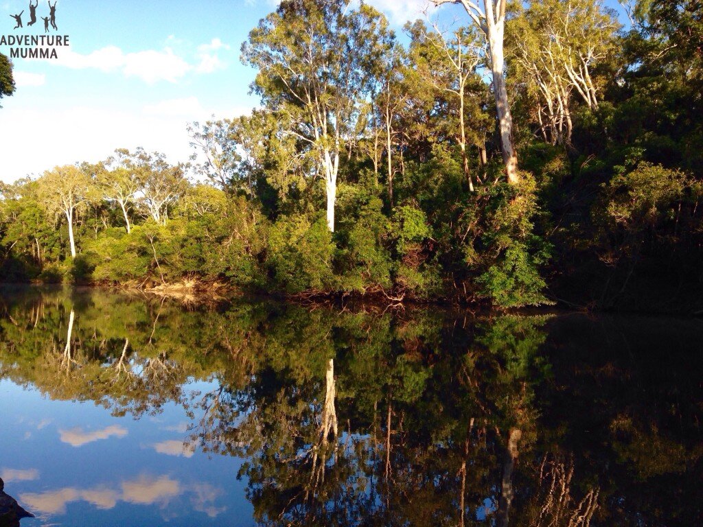 This little creek is a great swimming option behind the Lions Den Hotel